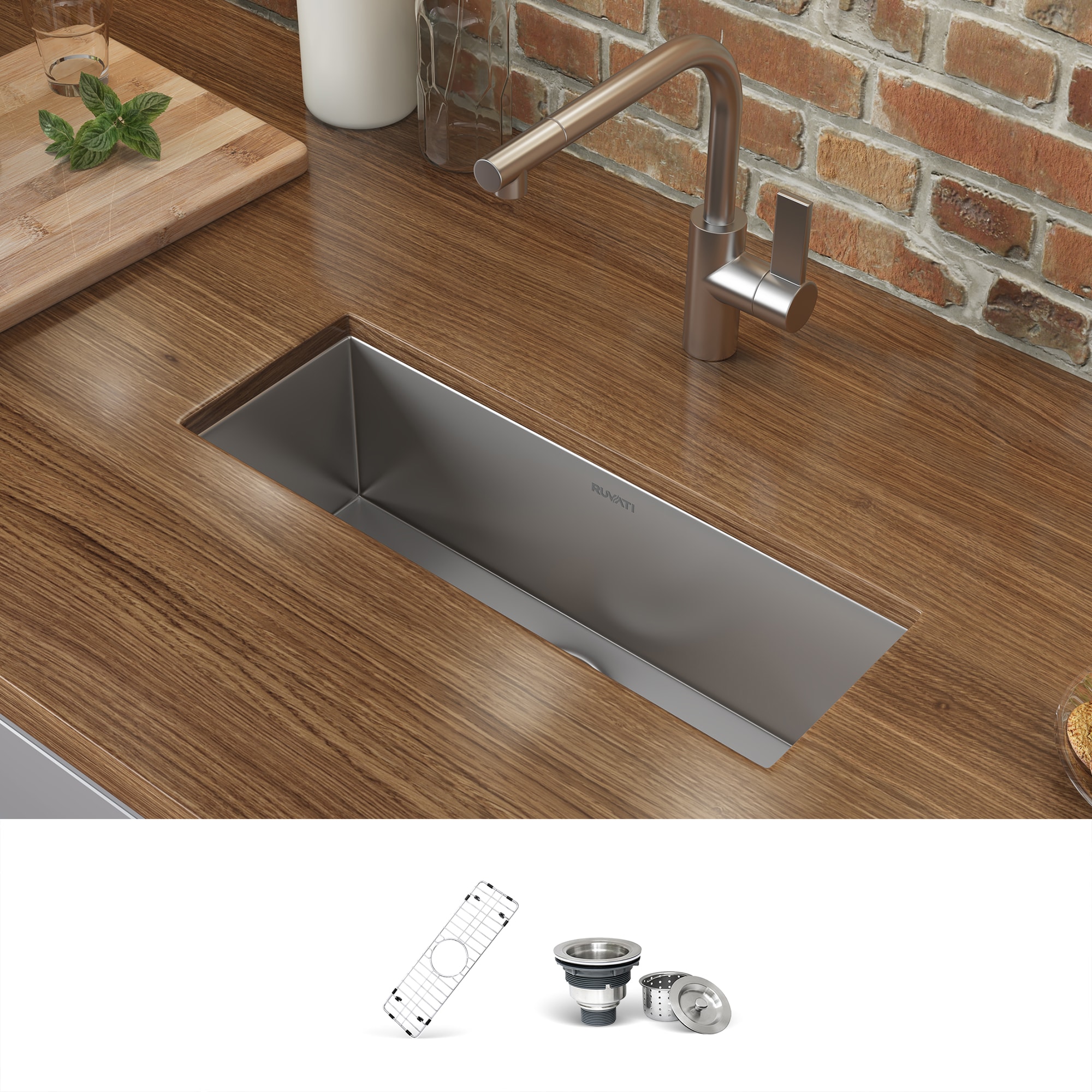 Nesta 23" Stainless Steel Undermount Bar Prep Sink with Satin Finish