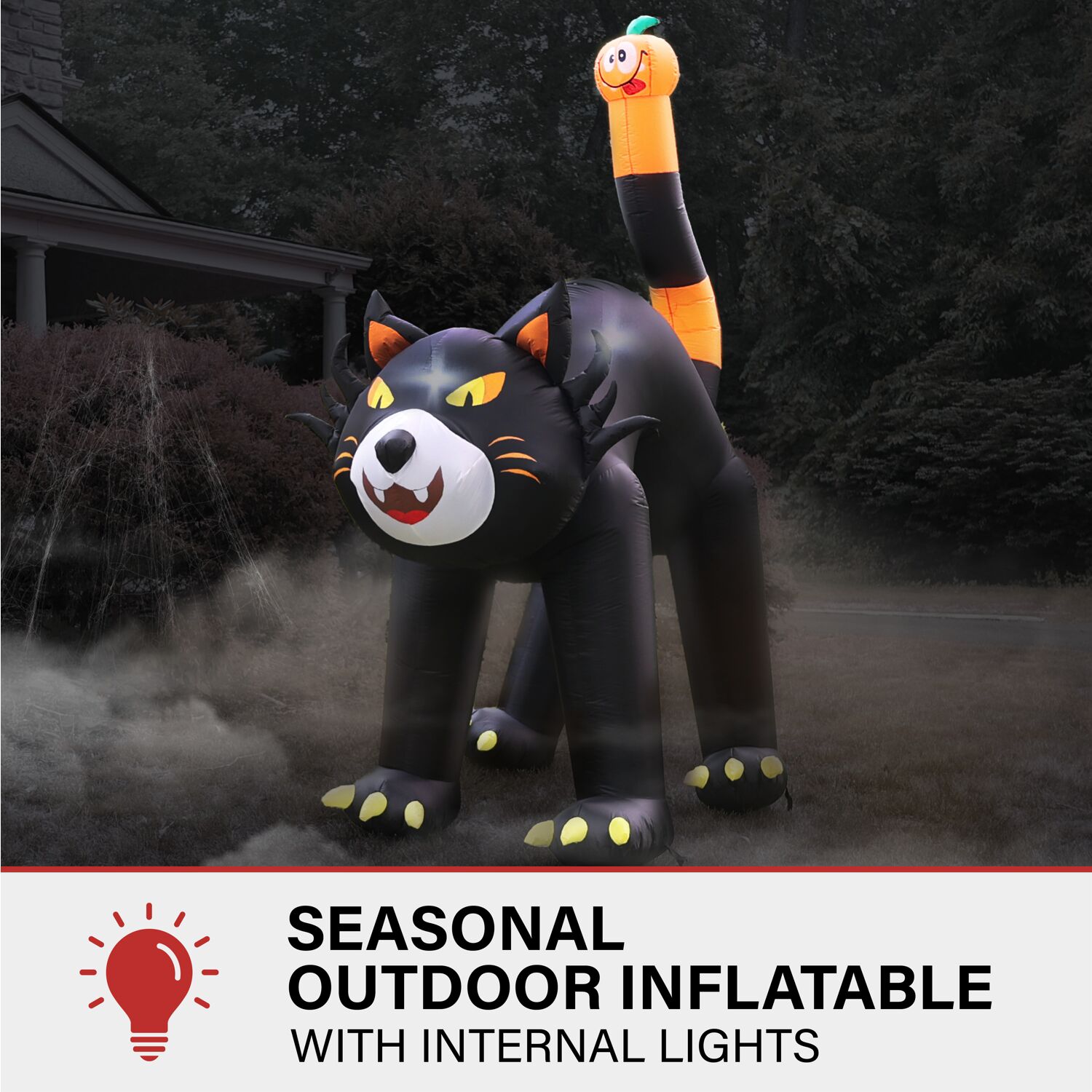 Haunted Hill Farm HIBCAT103-L Outdoor-Halloween-Decor - View #2
