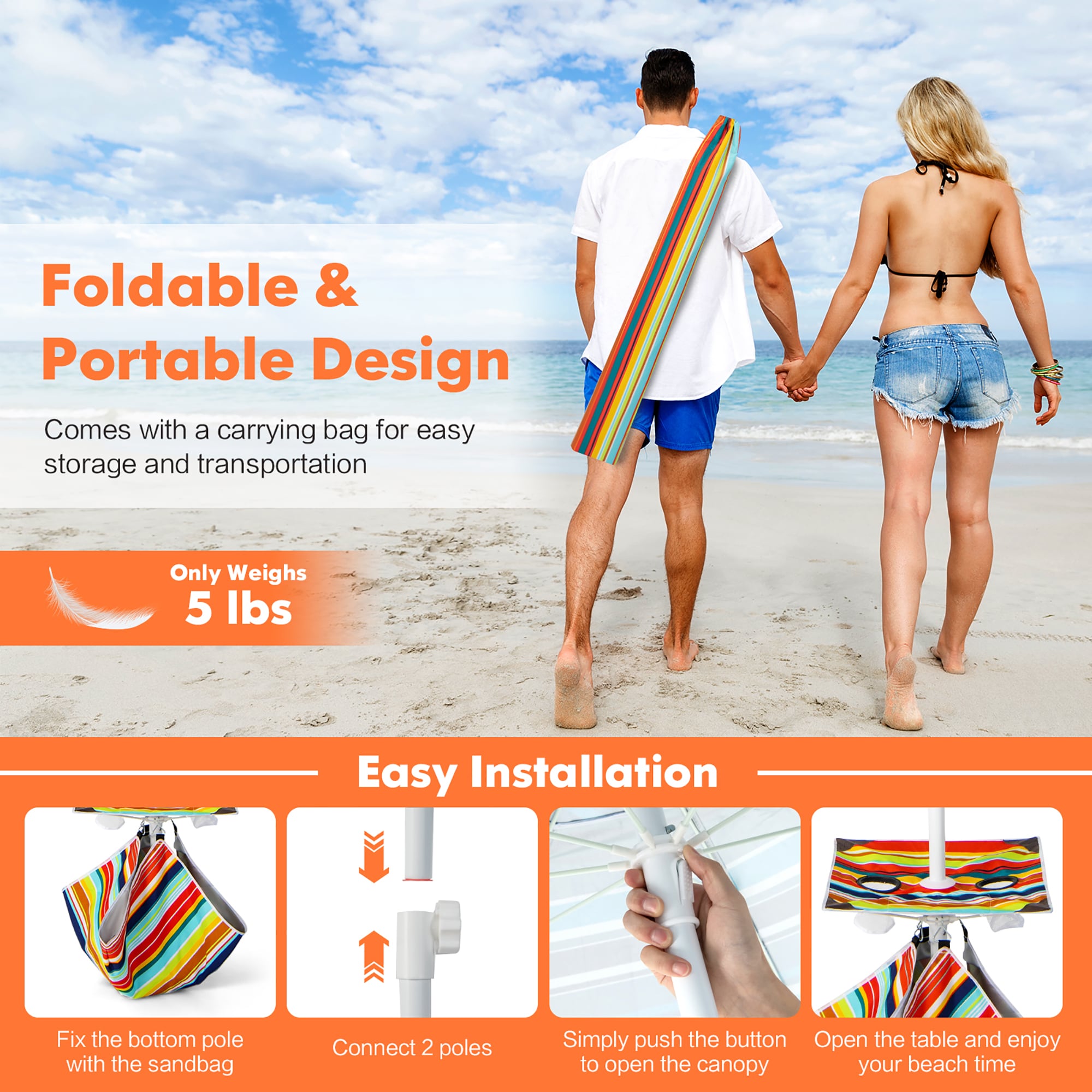 Costway NP10840CS Umbrellas-2 - View #2