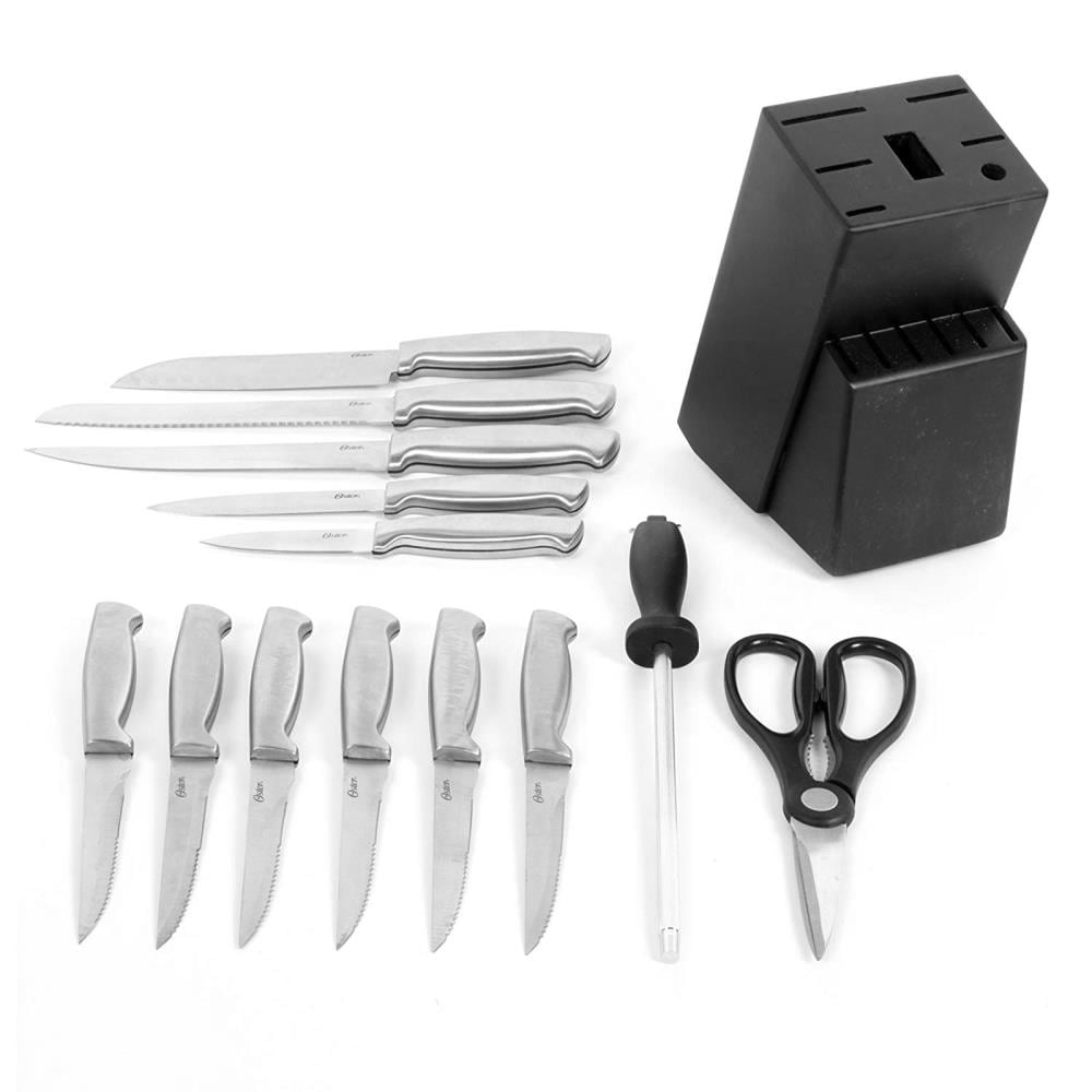 Oster Evansville 14 Piece Stainless Steel Cutlery Set in Light Blue