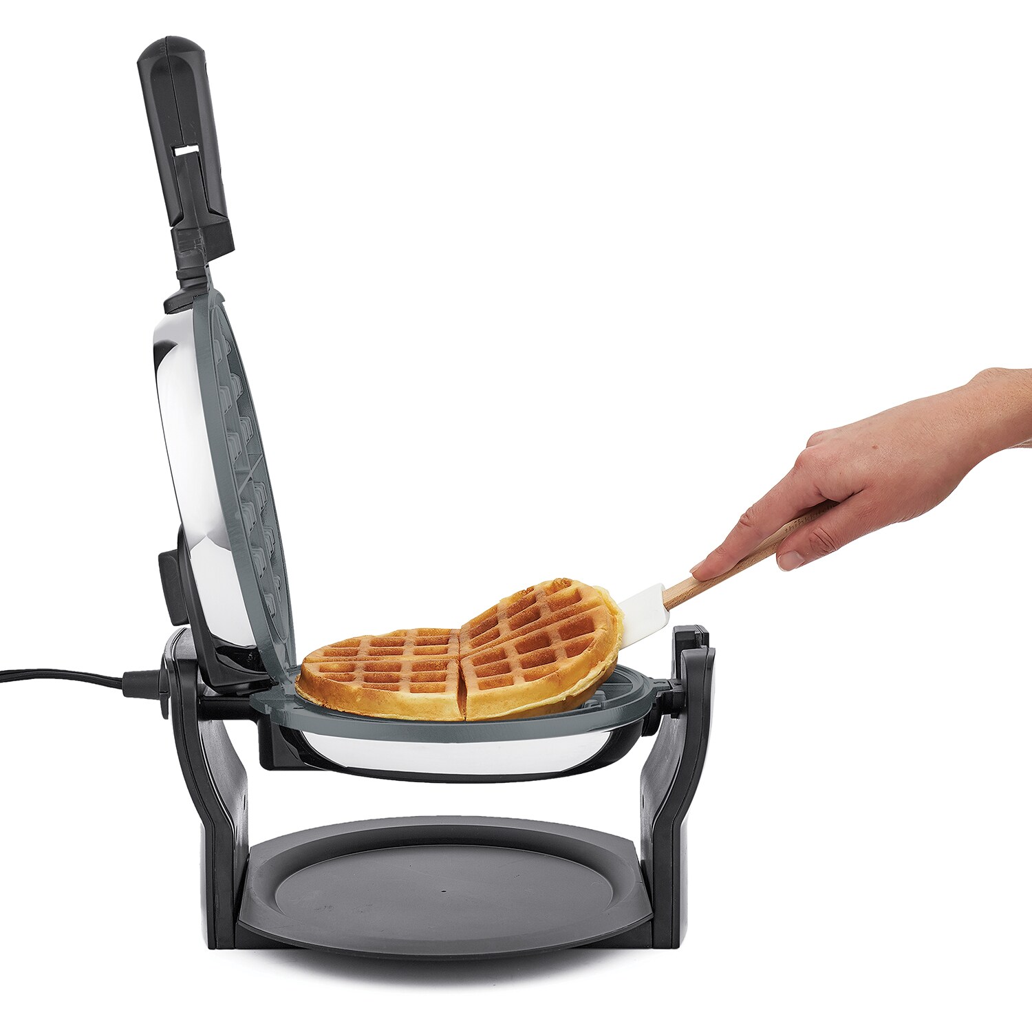 BELLA Round Flippable Belgian Waffle Maker at