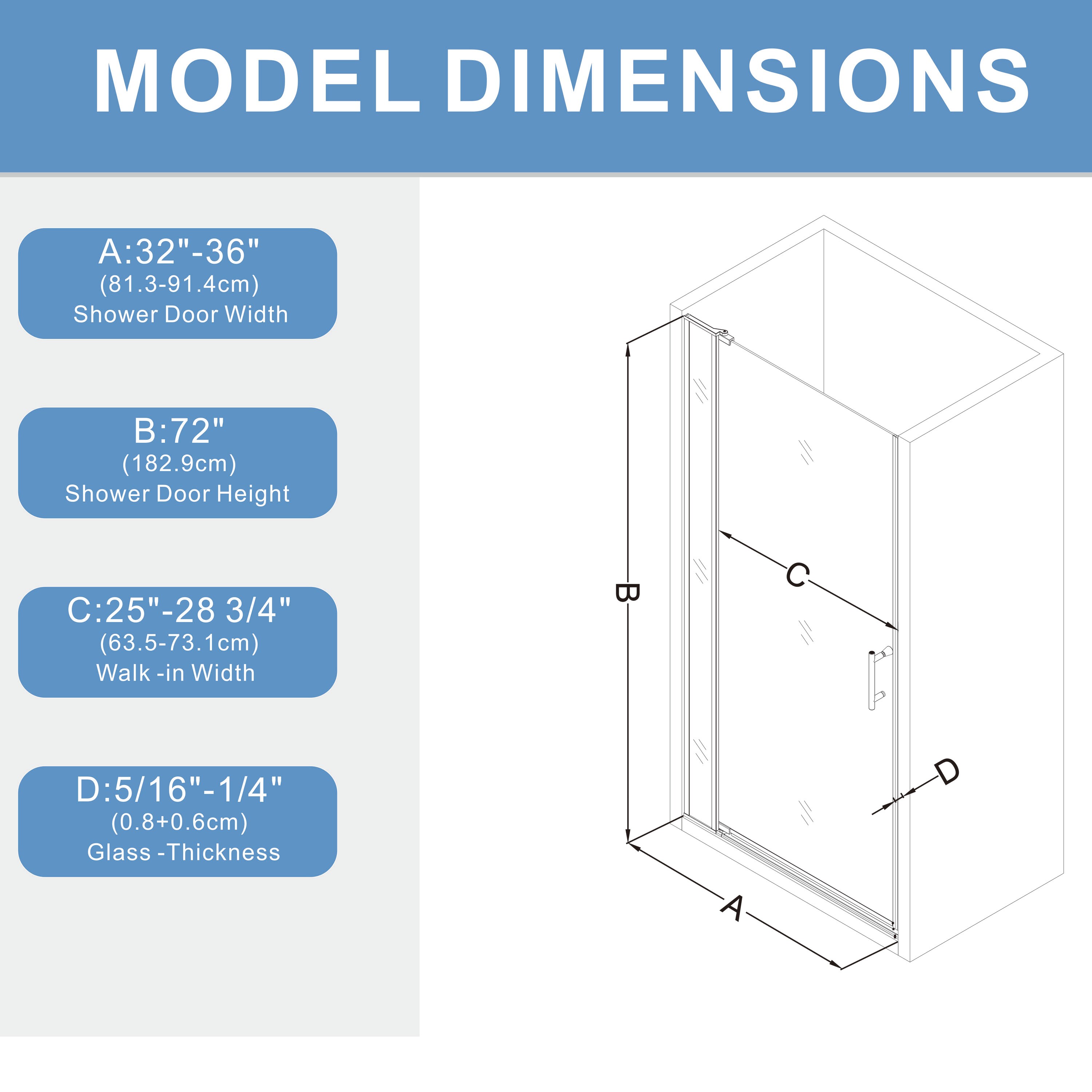 AAZJ JPS-W2122P362427 Shower-Doors - View #3