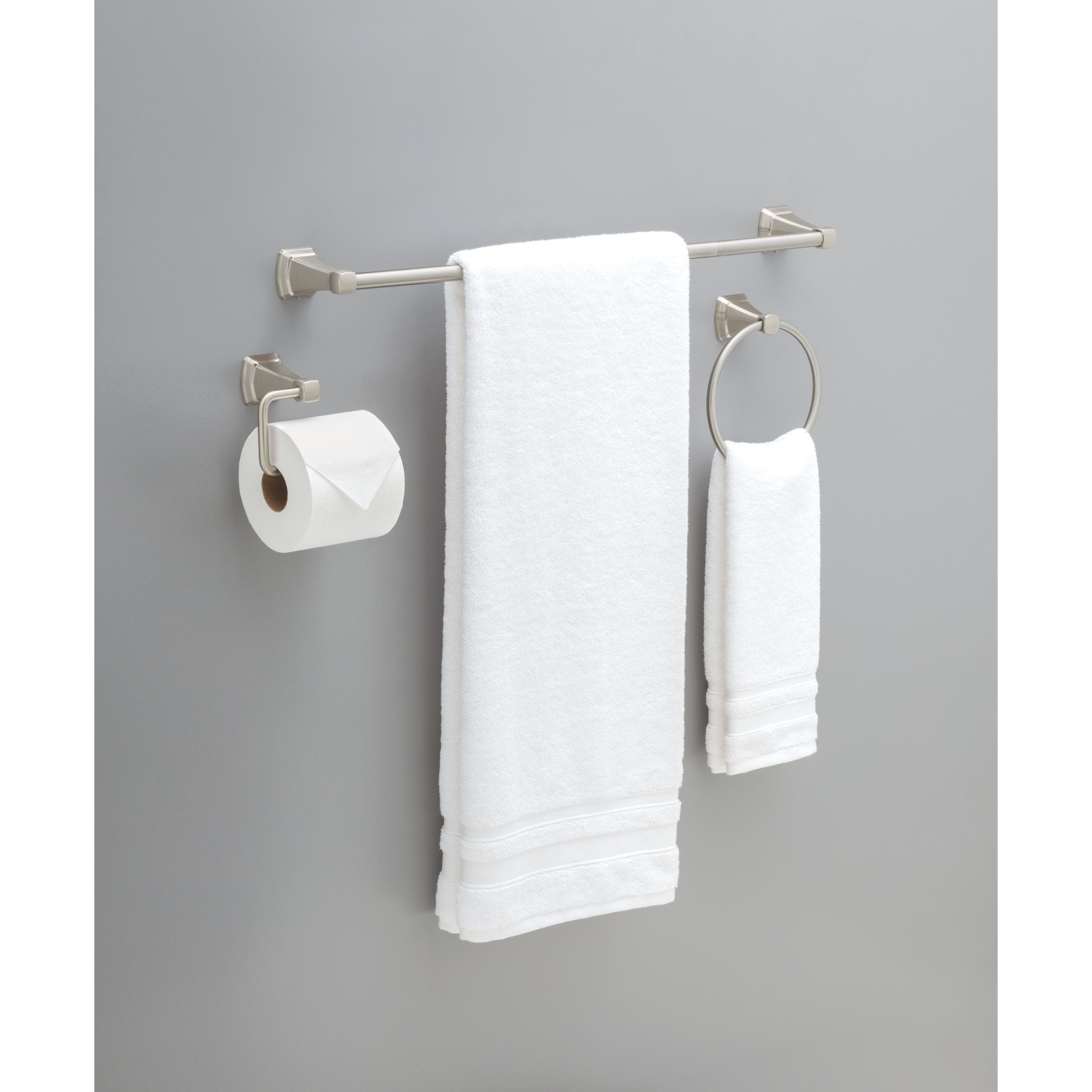 Bathroom Organization Tray & Toilet Paper Holder - For Light Sleepers