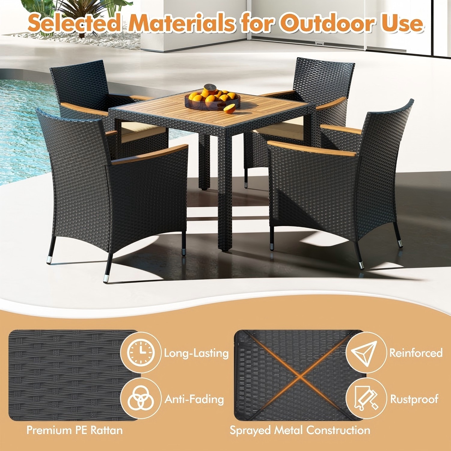 Forclover HBV-6855C Patio-Dining-Sets - View #10