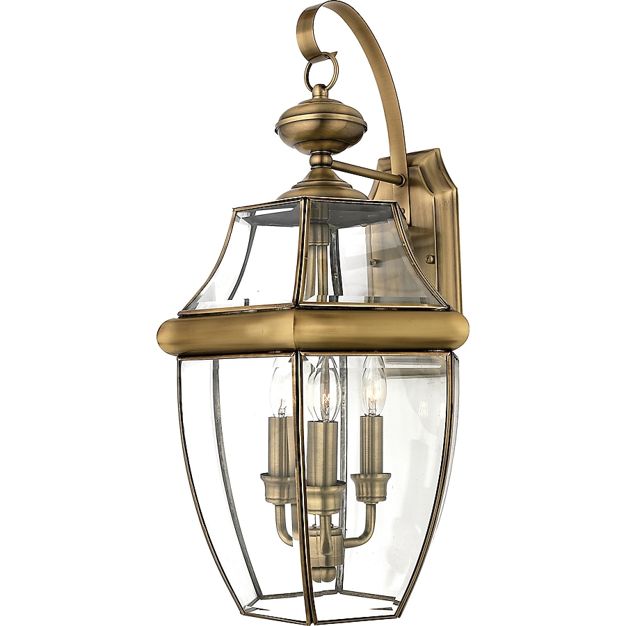 Quoizel Newbury 22-in H Aged Copper Candelabra Base (E-12) Outdoor Wall Light Quoizel Newbury 22-in H Aged Copper Candelabra Base (E-12) Outdoor Wall Light