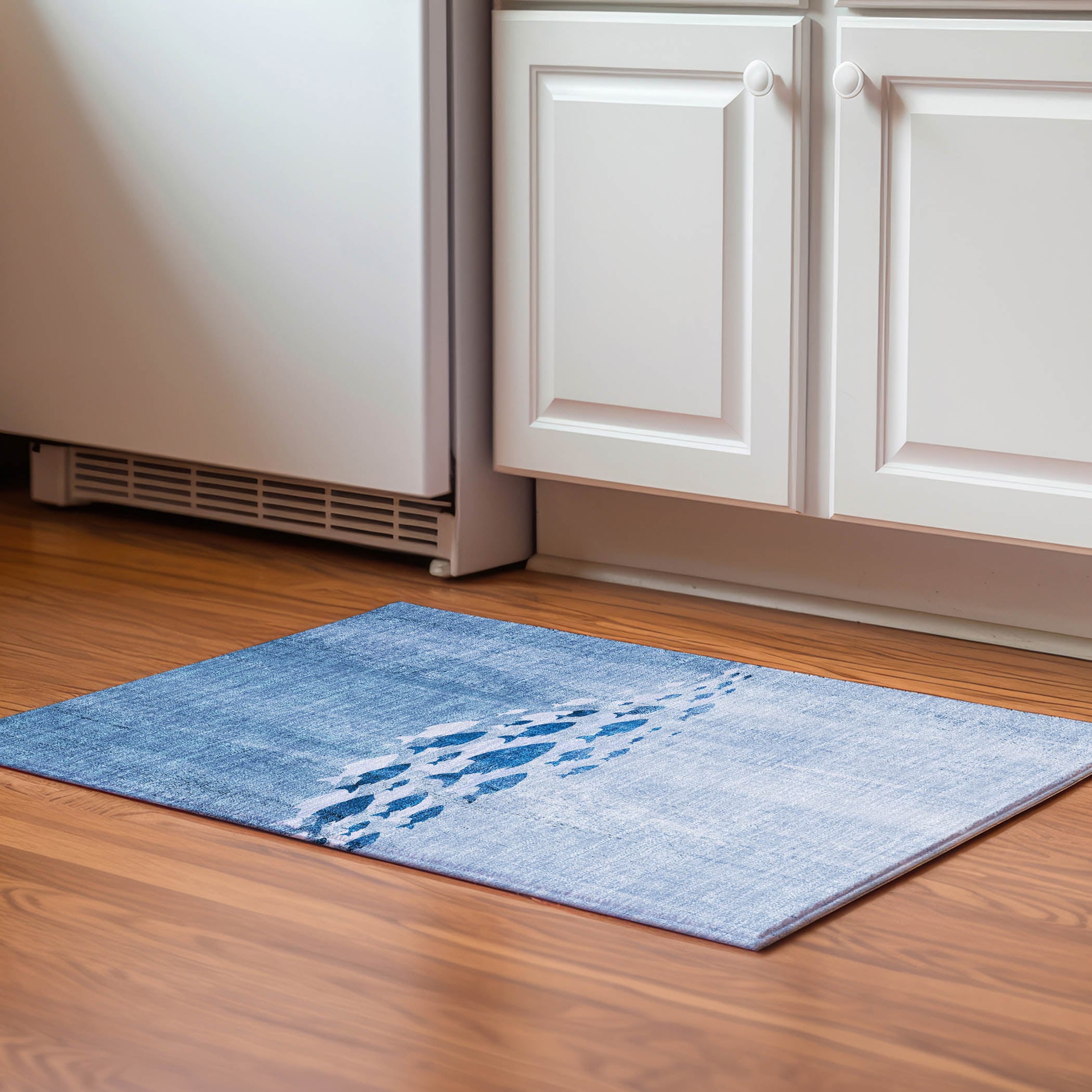 Addison Rugs AMF627BU20X30 Mayfield AMF627BU 2 x 3 (ft) Loomed Polyester Blue Rectangular Indoor Geometric Machine washable Area rug