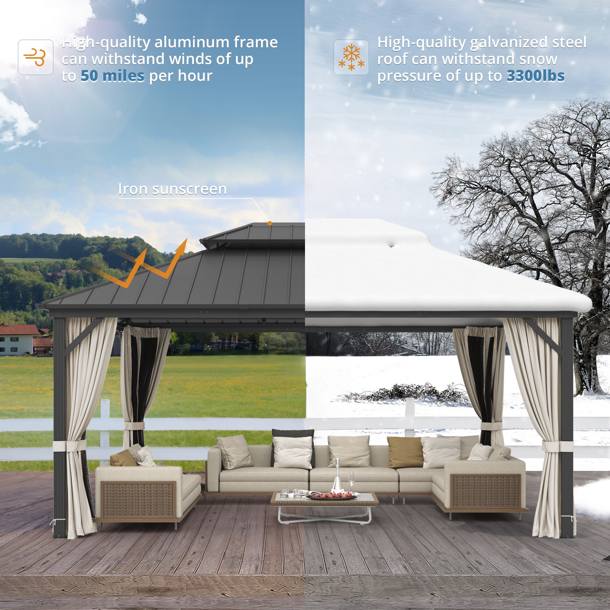 Yurevna KKLT-BL-4 Wood-Resin-Gazebos - View #8