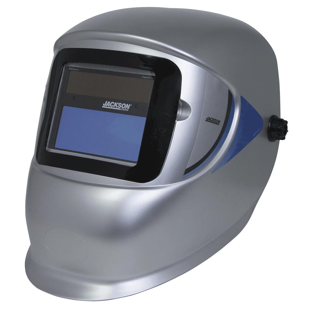 Jackson Safety 23286 WH30 Fixed ADF Welding Helmet, Solar Powered, 1.65 In. x 3.78 In. Viewing Area, Shade 10, Silver, 4 Units/Case