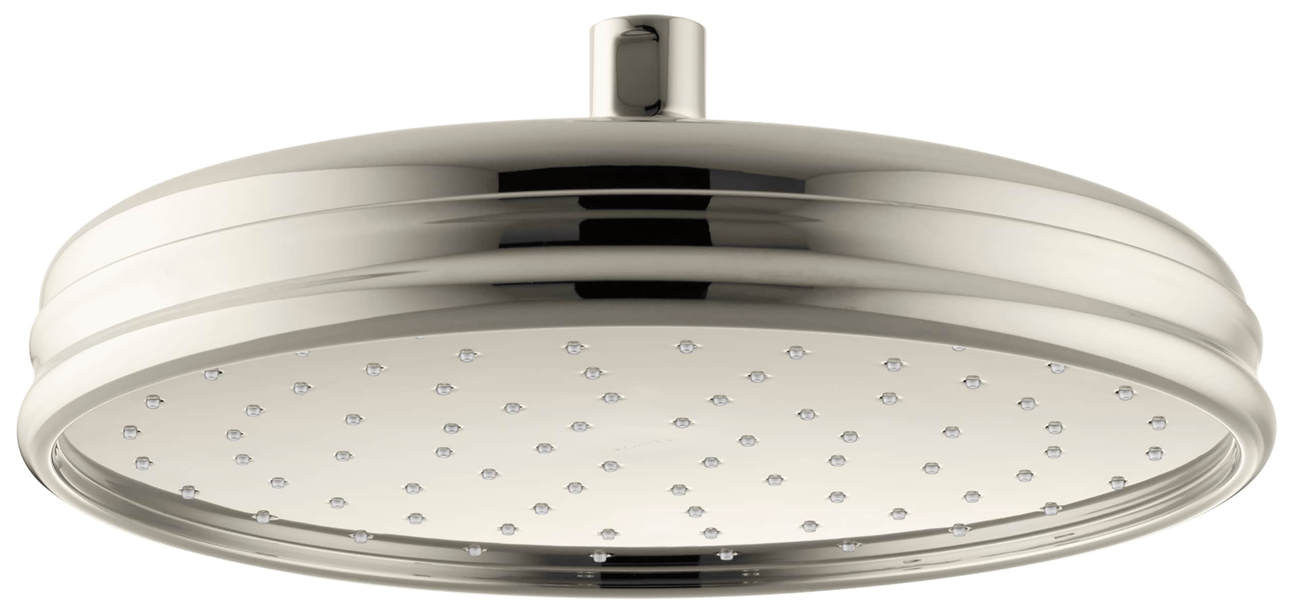 KOHLER K-13693-G-SN 1.0 -Spray Vibrant Polished Nickel 10.44-in Round Fixed Rain Shower Head 1.75 GPM