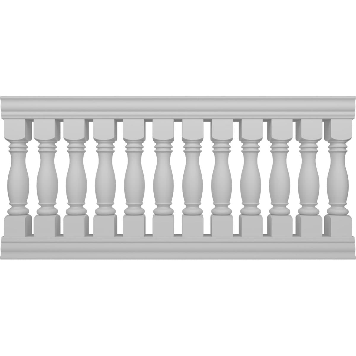 Ekena Millwork BALK42X084EMA FiberThane 7-Feet x 42-Inches Embassy Fiberglass Deck Rail Kit