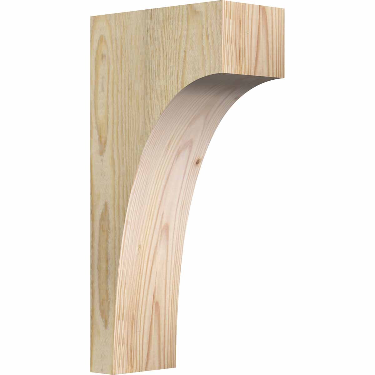 Ekena Millwork COR04X08X16HUN00RDF 4-in x 8-in x 16-in Huntington Unfinished Douglas fir Wood Paintable/Stainable Corbel