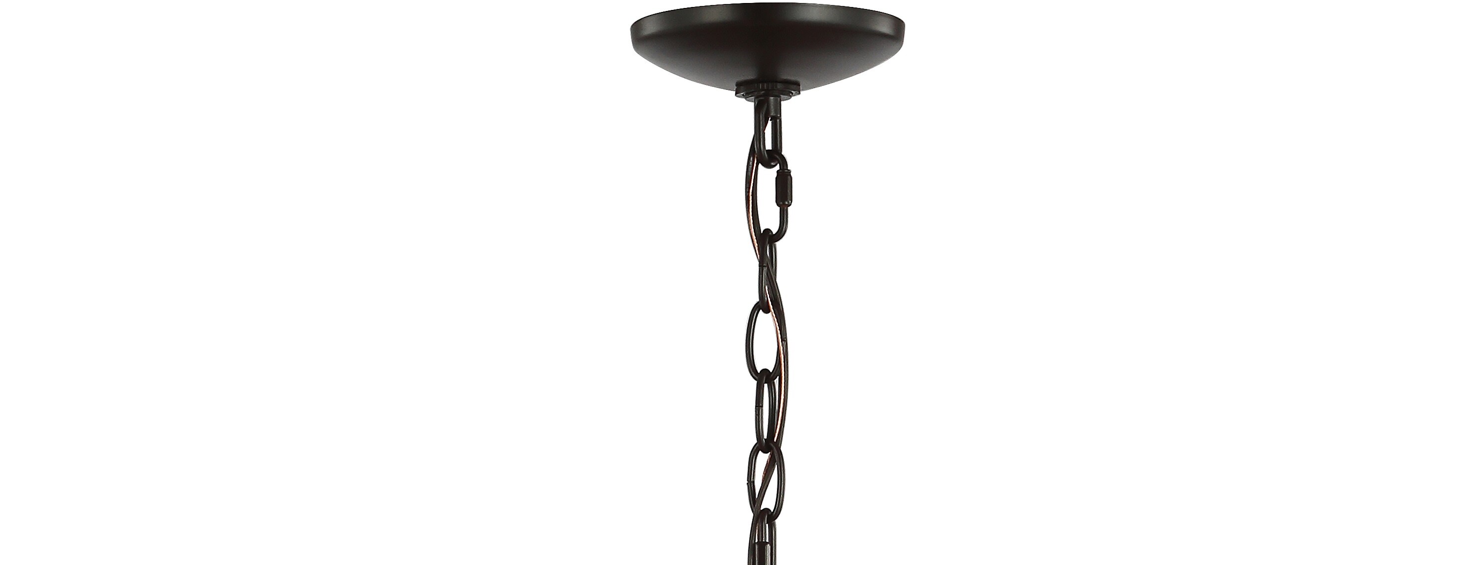 Selema 19" Oil-Rubbed Bronze Geometric LED Pendant with Adjustable Chain