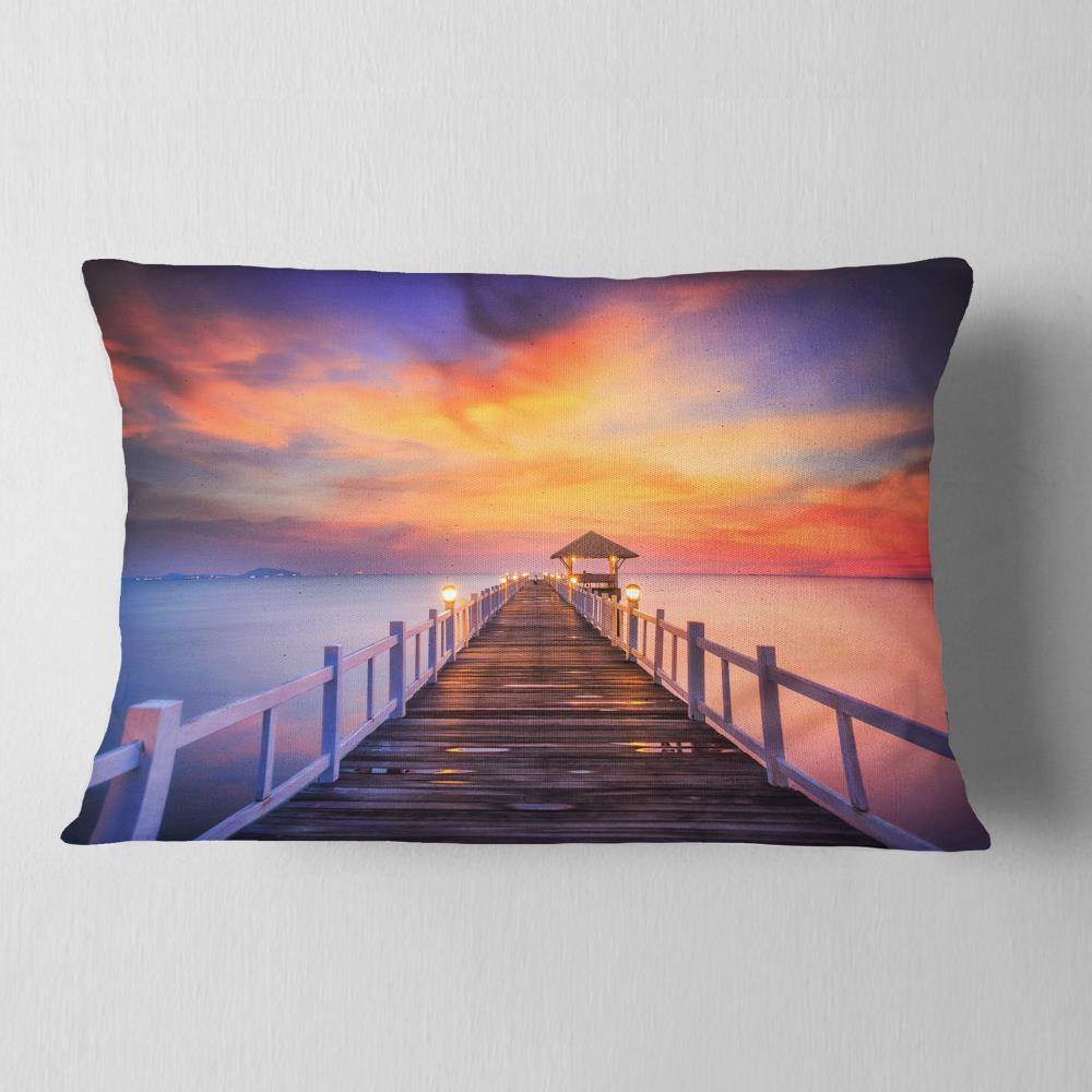 Designart CU6440-12-20 12-in x 20-in Purple Indoor Decorative Pillow