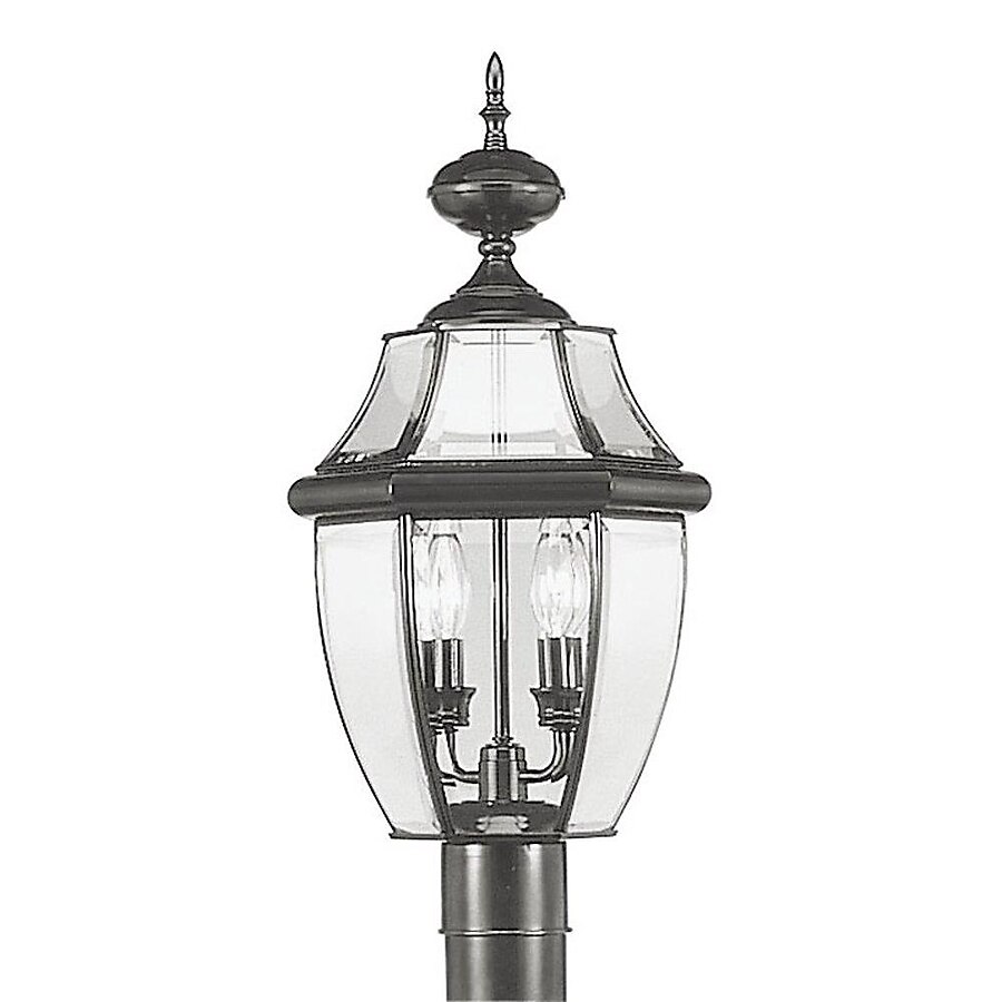 Livex Lighting Monterey 60-Watt 21.5-in Black Traditional Post Light Livex Lighting Monterey 60-Watt 21.5-in Black Traditional Post Light