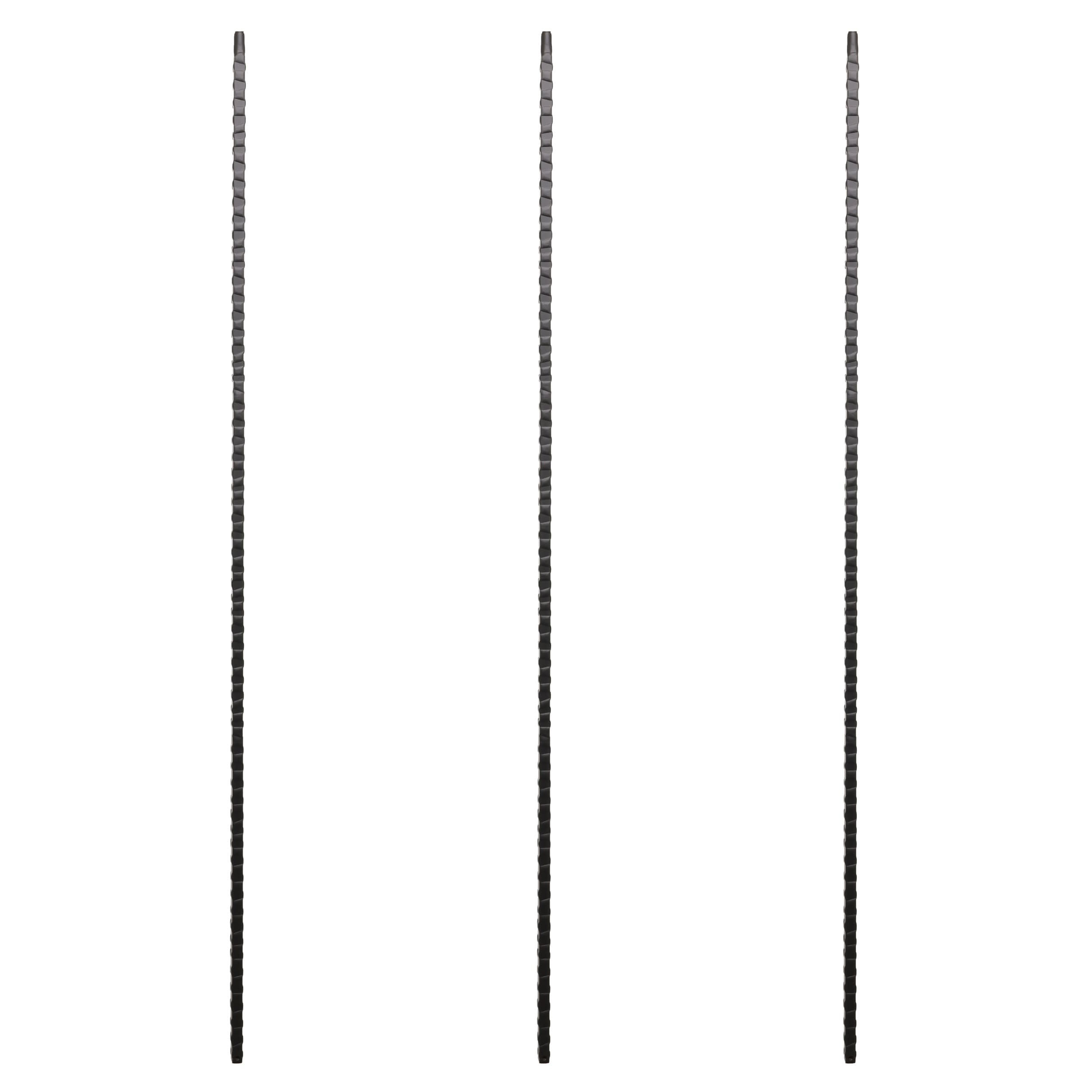 RELIABILT WGT40SB 43-in x 0.5-in Satin Black Wrought Iron Stair Baluster (3-Pack)