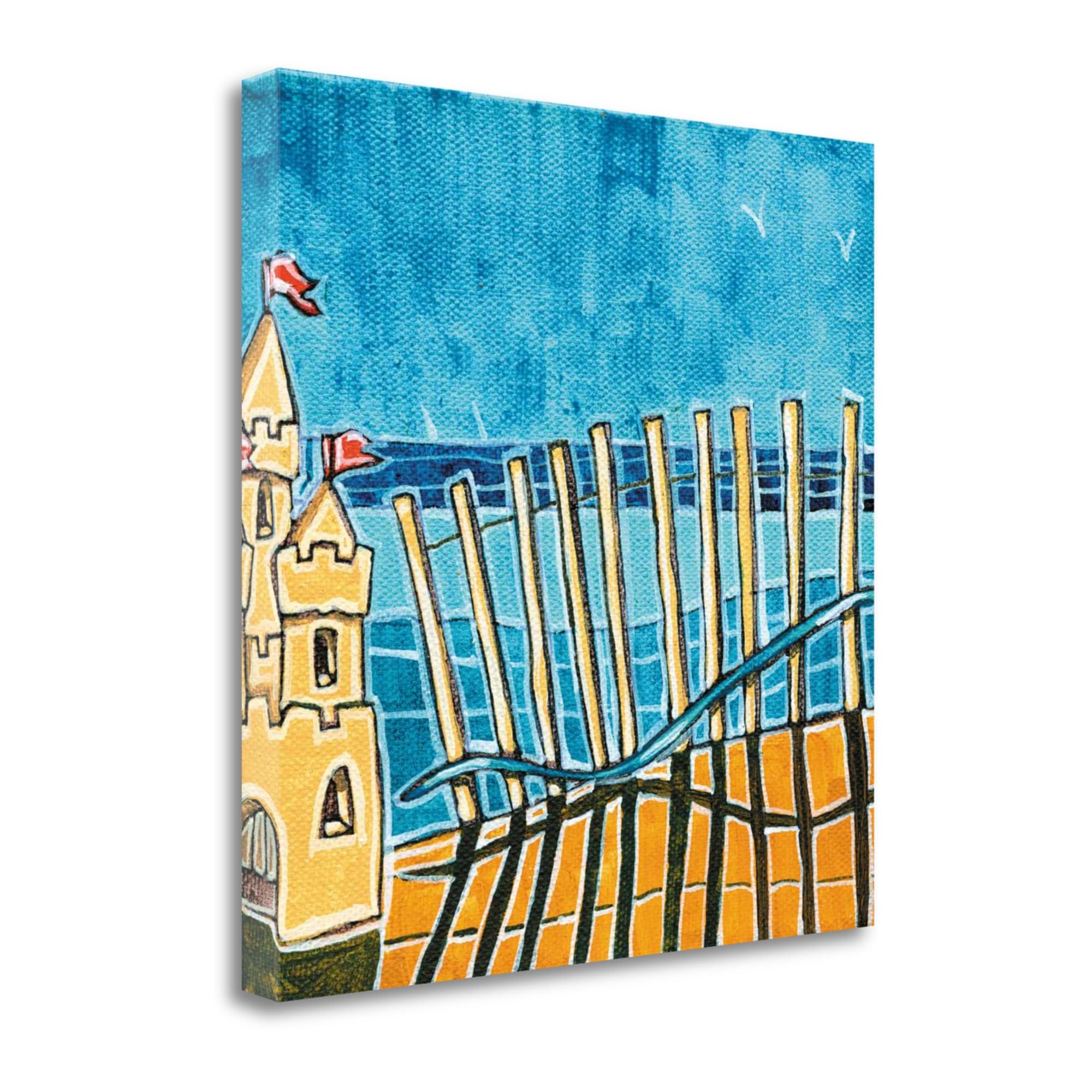 Tangletown Fine Art SBSY1110-1919C Beach Scene Ii Stuart Roy 19-in H x 19-in W Coastal Print on Canvas