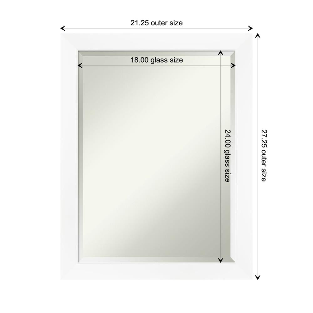 Amanti Art Cabinet White Frame Collection 21.25-in W x 27.25-in H Matte ...