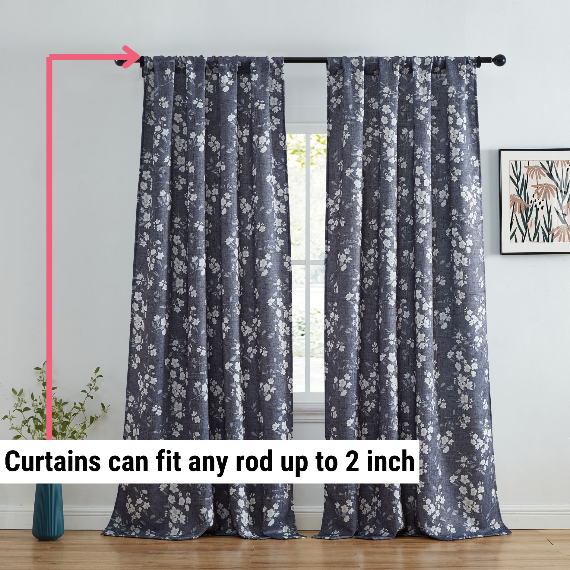 HLC.me ASHLY-84-CHARC curtains - View #3
