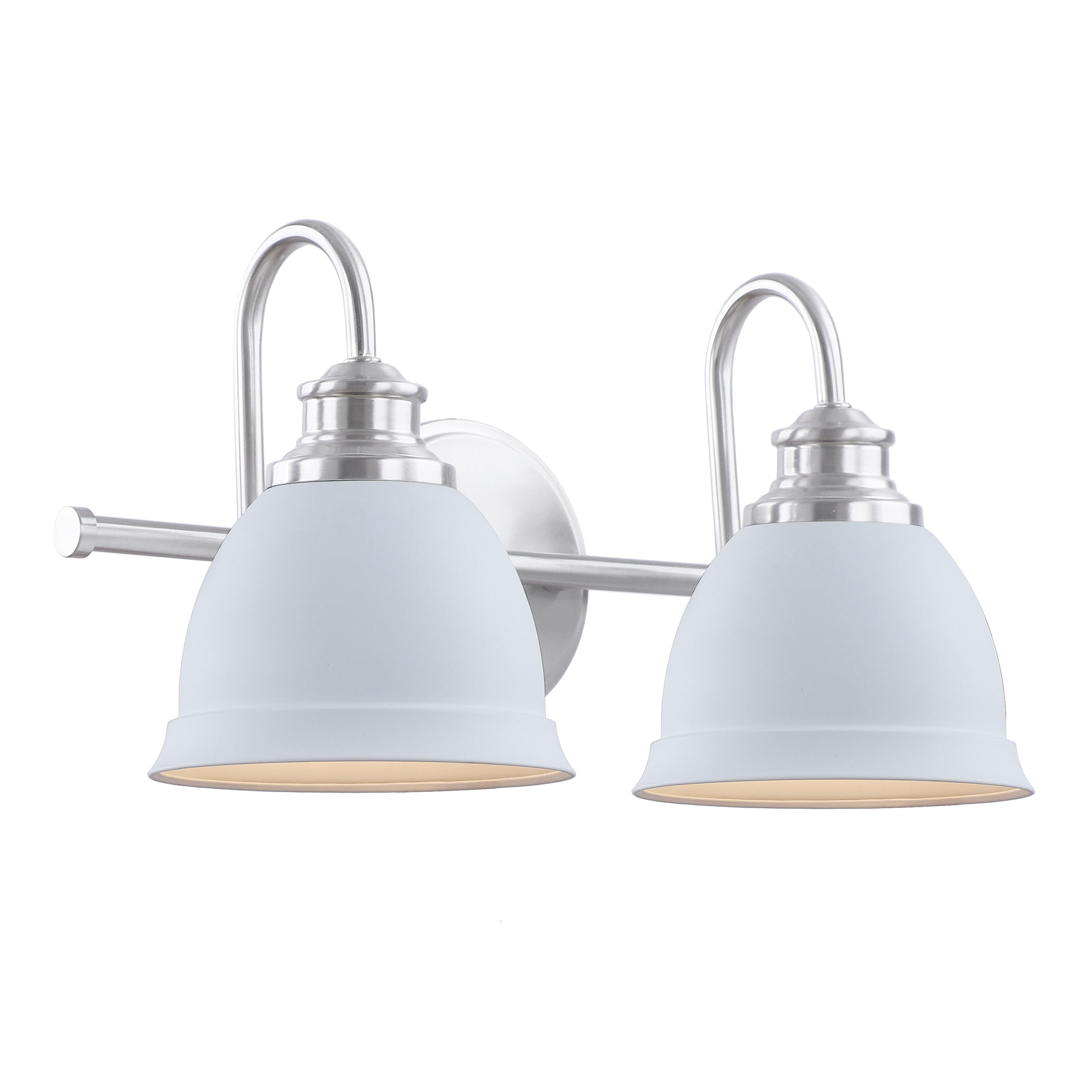 Aspen Creative Corporation 62330 16.5-in 2 -Light Satin Nickel Transitional Vanity light
