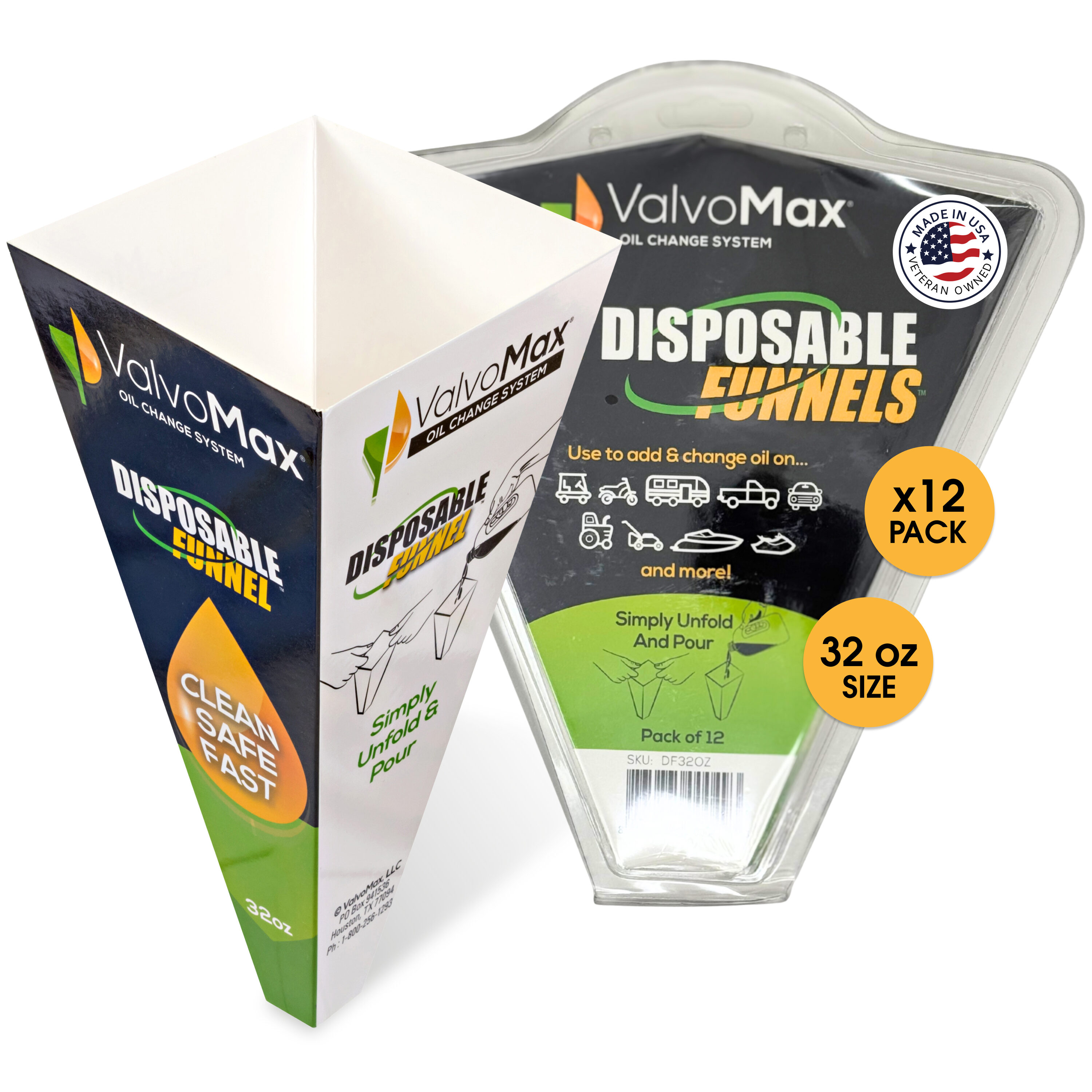 ValvoMax DF32OZ Cardstock Funnel