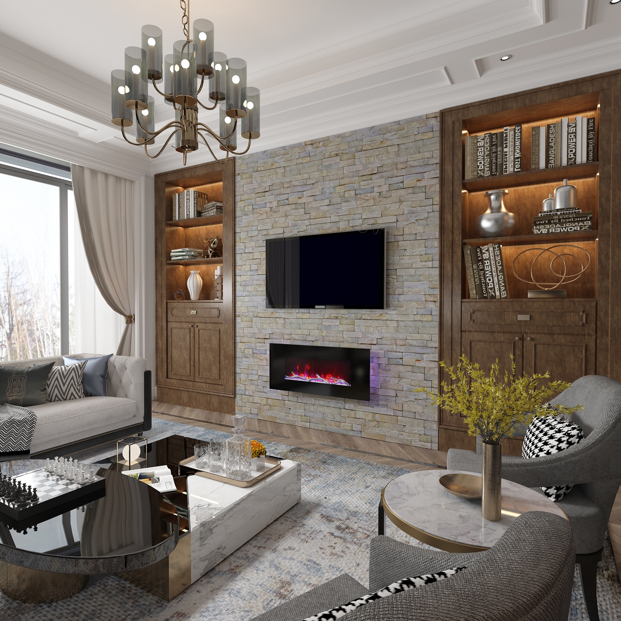 Mondawe WF-ZHX-BS-42 Electric-Fireplaces - View #12