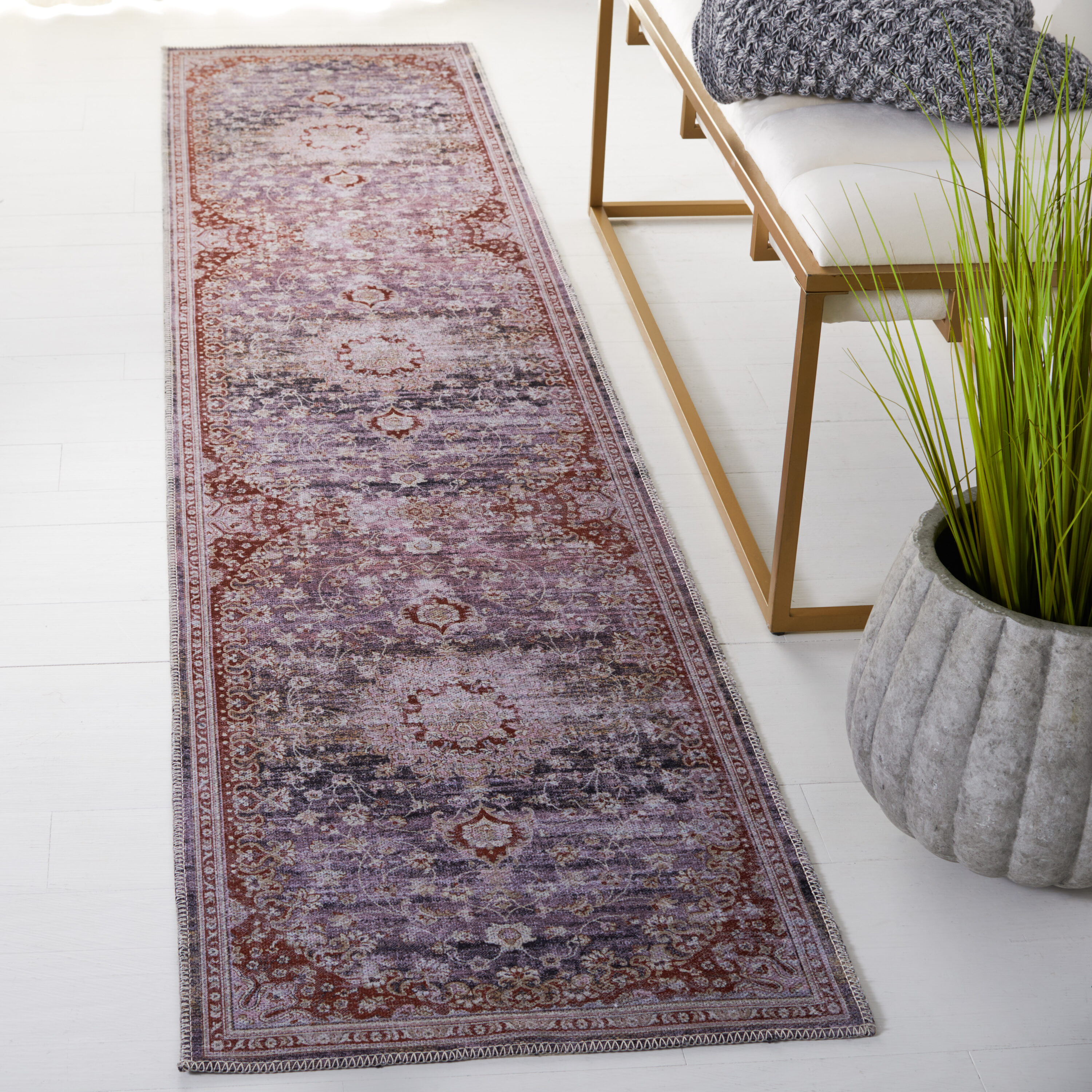 Serapi 550F Grey/Light Grey 2 x 9 Rectangular Runner rug