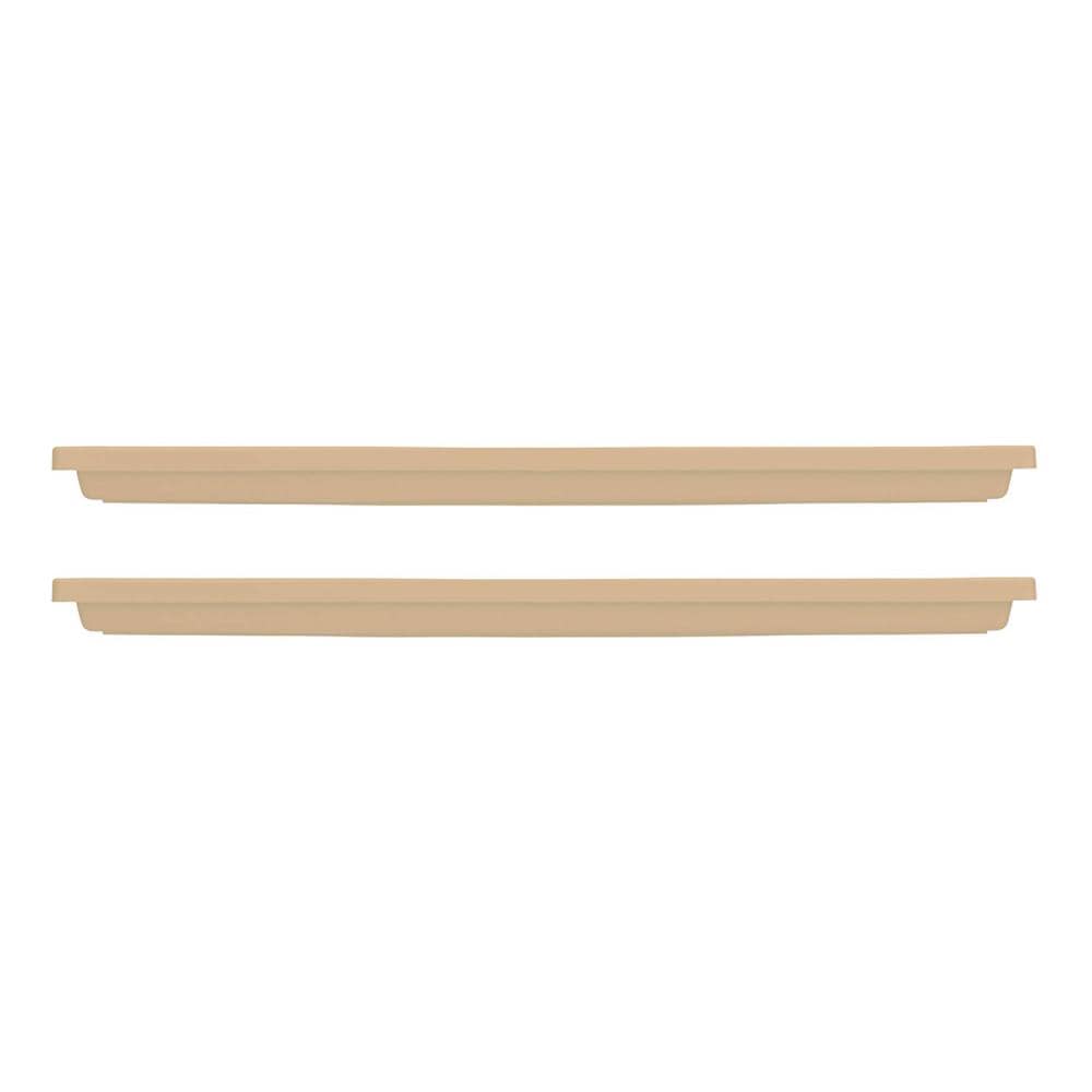The HC Companies 200433 2 -Pack 30-Inches Brown Plastic Plant Saucer