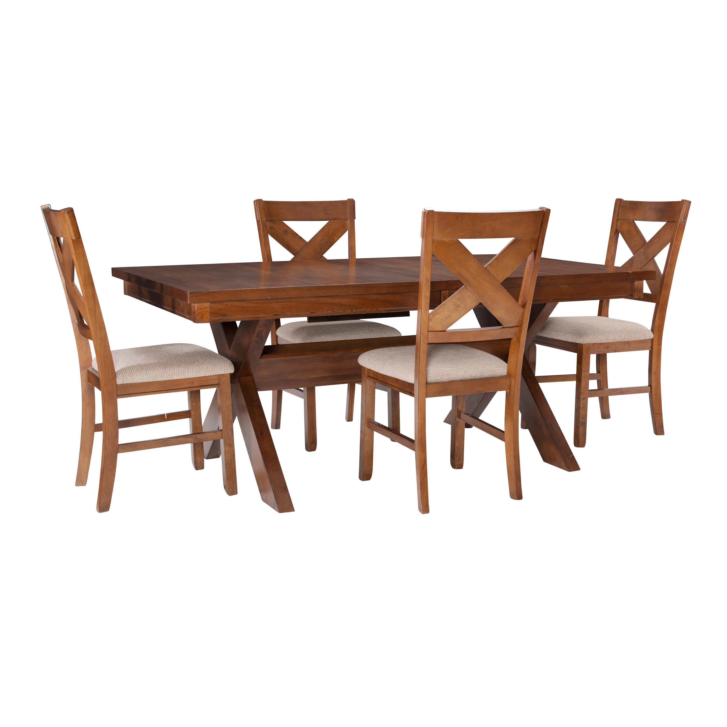 Powell PWLS542 Brown Casual Dining Room Set with Rectangular Table (Seats 4)