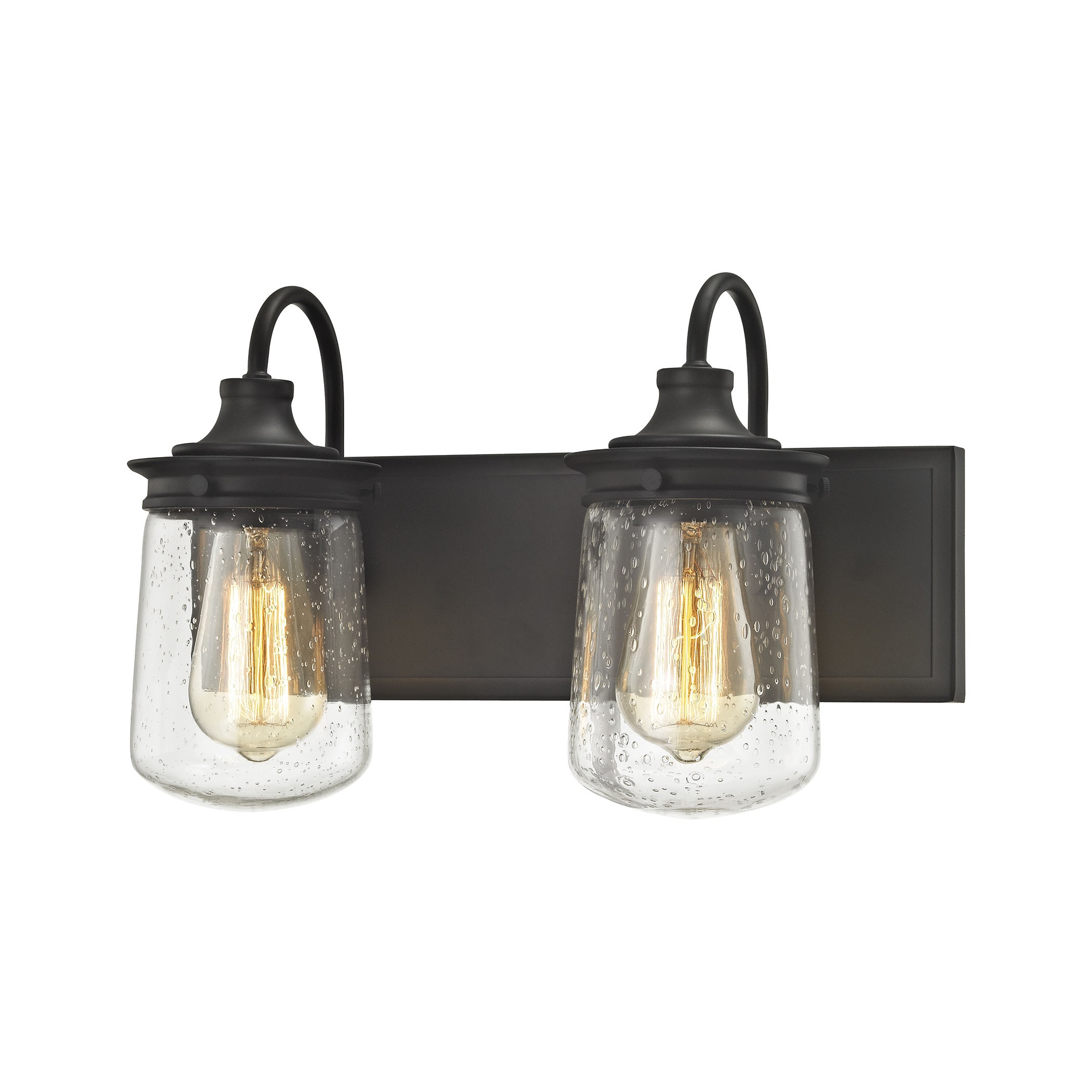 Haralson 15-in 2-Light Oil-Rubbed Bronze LED Transitional Vanity Light | - Westmore by ELK Lighting LWVL-220308155