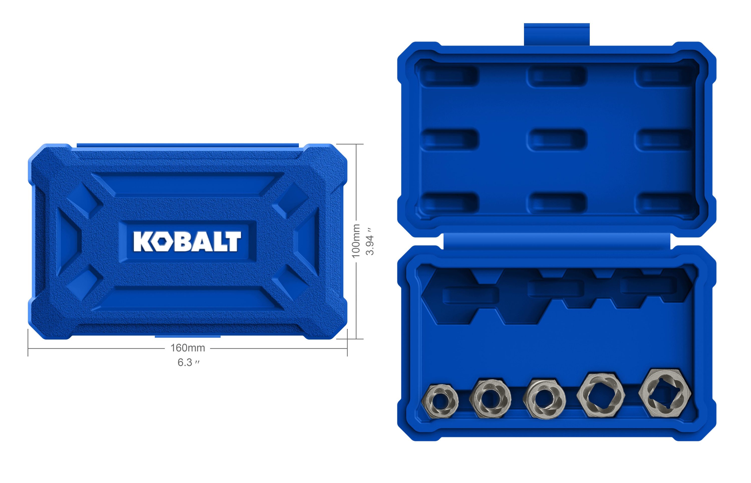 Kobalt 5-Pack Metric and Standard (Sae) 3/8-in drive Impact Bolt Extractor Set