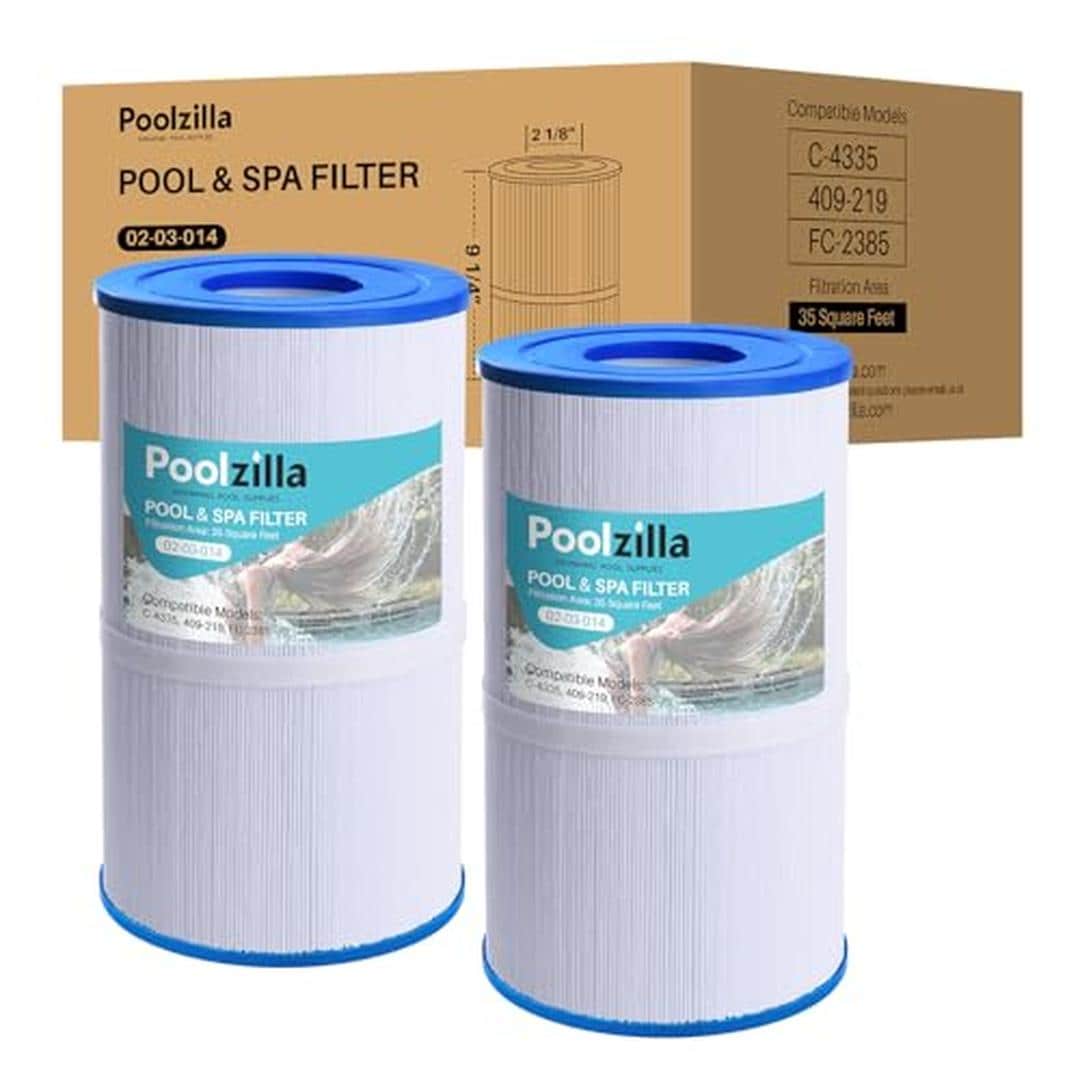 Poolzilla 02-03-014-2PK 2 Pack Replacement Spa Filter Cartridge Compatible with PRB35 IN Pleatco PRB35 IN Unicel C 4335 Guardian 409 219 Aladdin 13501 Rainbow Dynamic 35 Waterway 35 in line