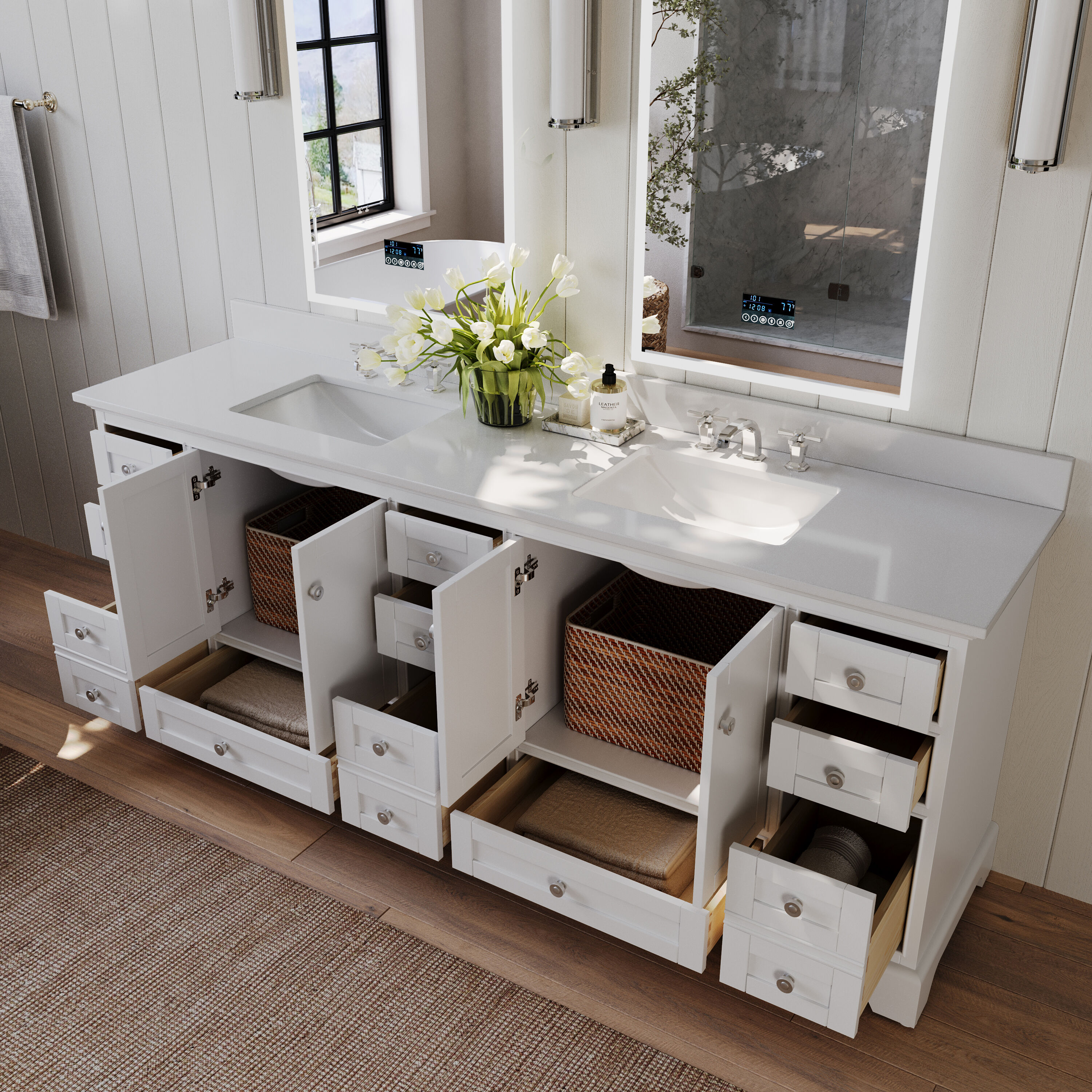 Ancerre Designs VTS-AUDREY-84-W-QCL Bath-Vanity-Combo - View #6