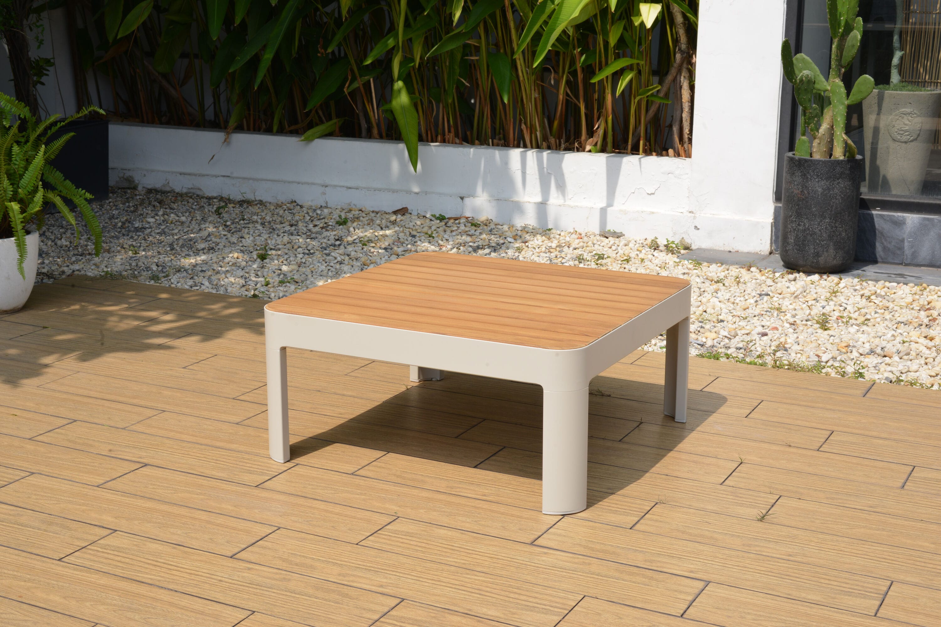 Amazonia PORTALSQCOFFEEGR Outdoor Patio Rectangle Coffee Table