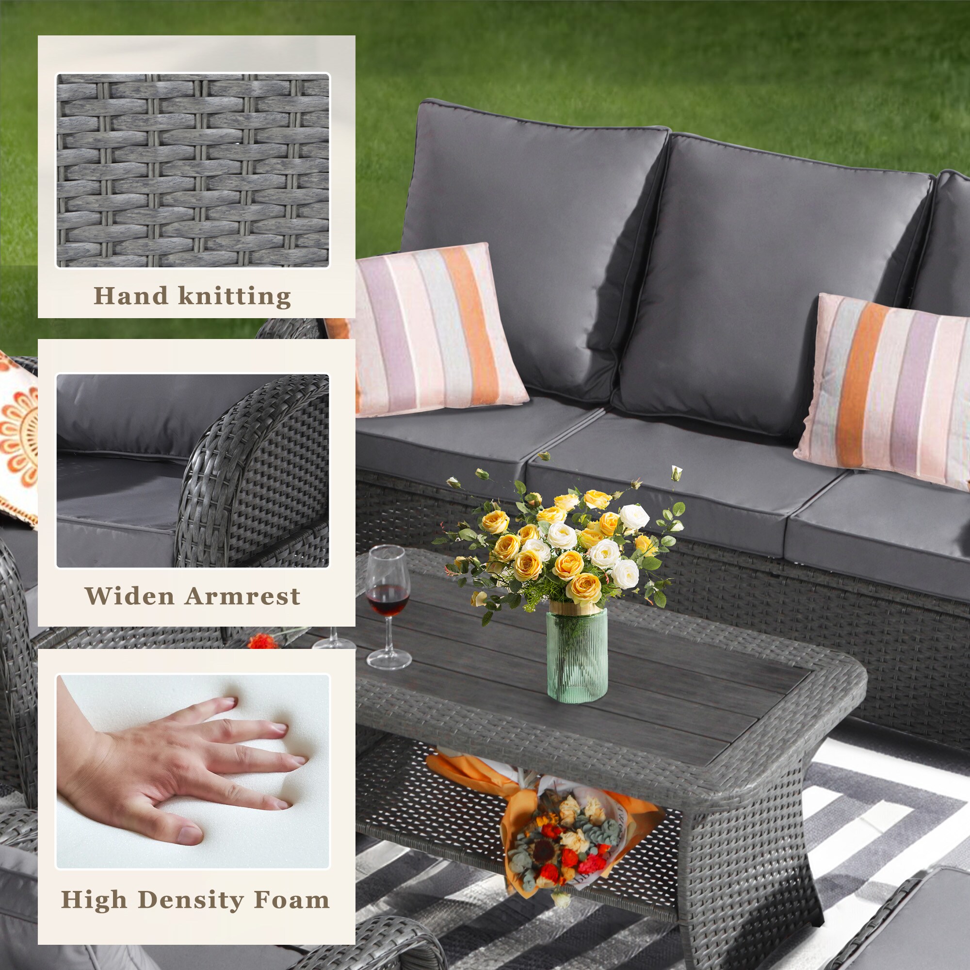 NOBLEMOOD LS-2032GR Patio-Conversation-Sets - View #3