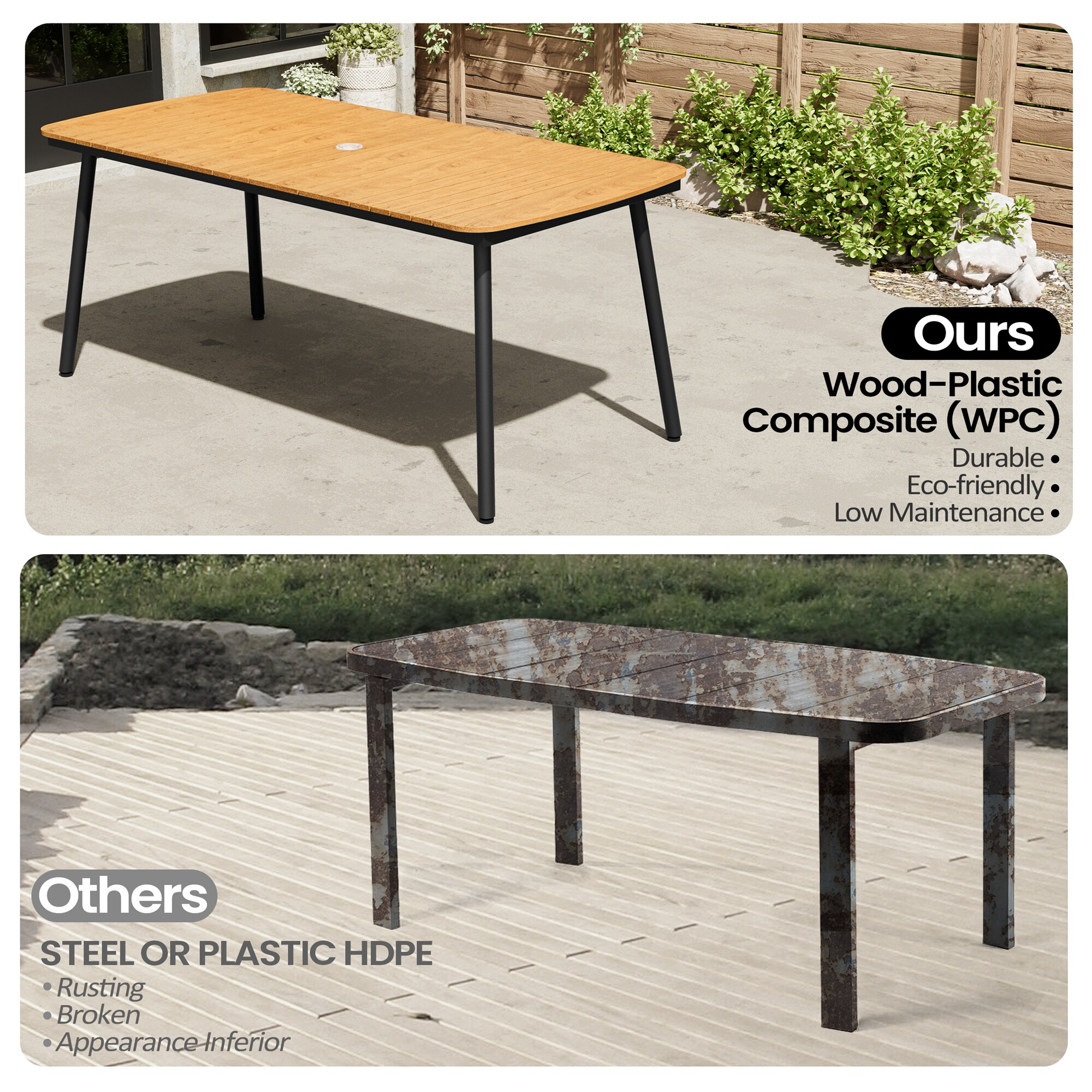 Crestlive Products CL-TB059BRN180 Patio-Tables - View #8