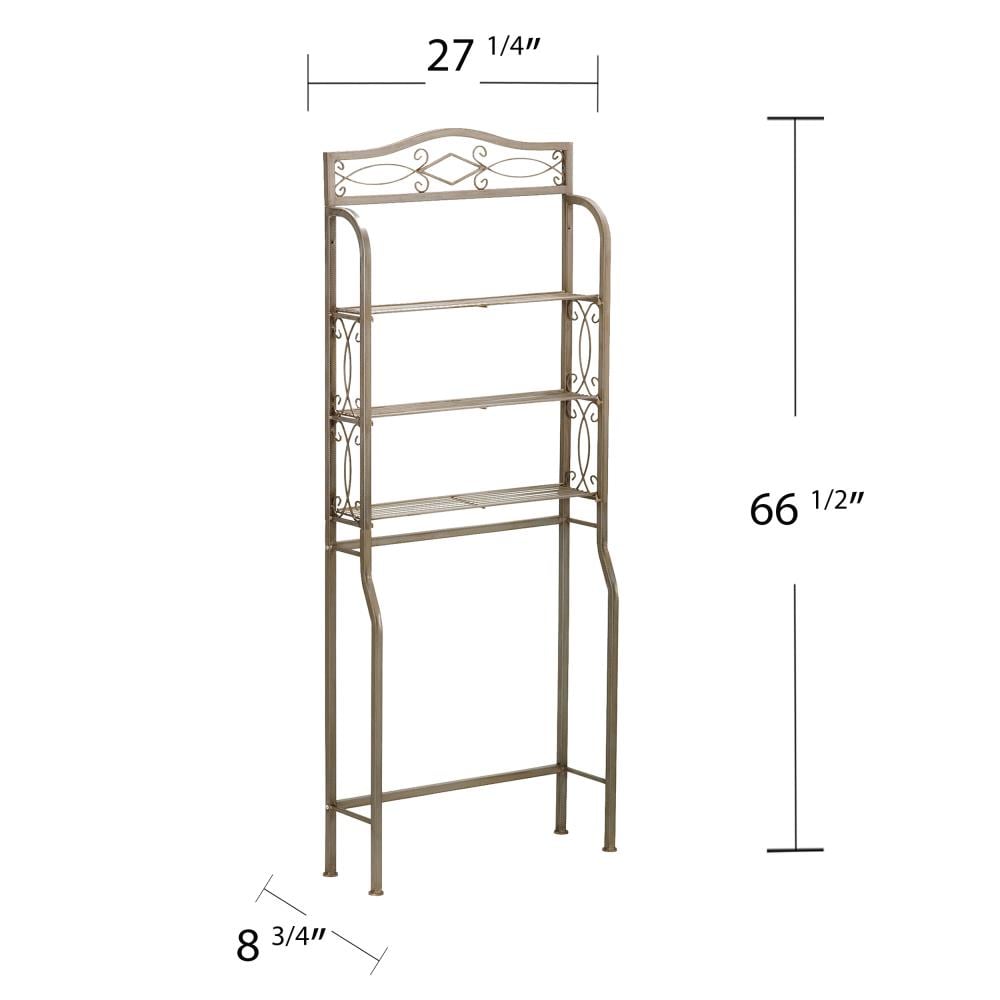 Chrome Steel 2-Shelf Over The Showerhead 13-in x 4.2-in x 26.25-in