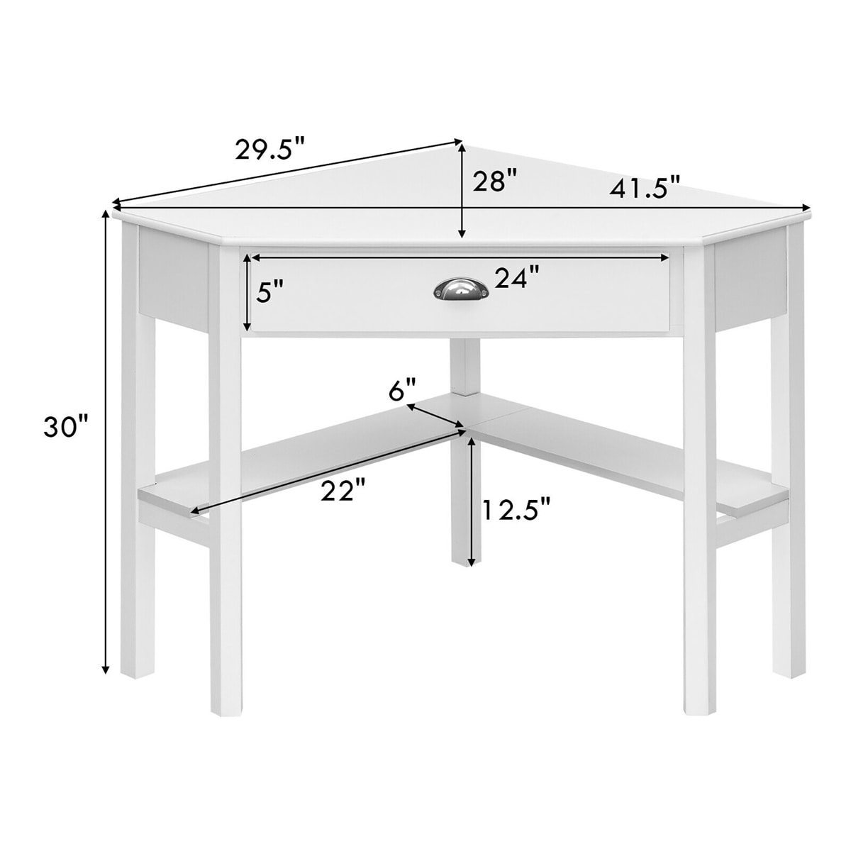 Costway HW53866WH desks - View #3