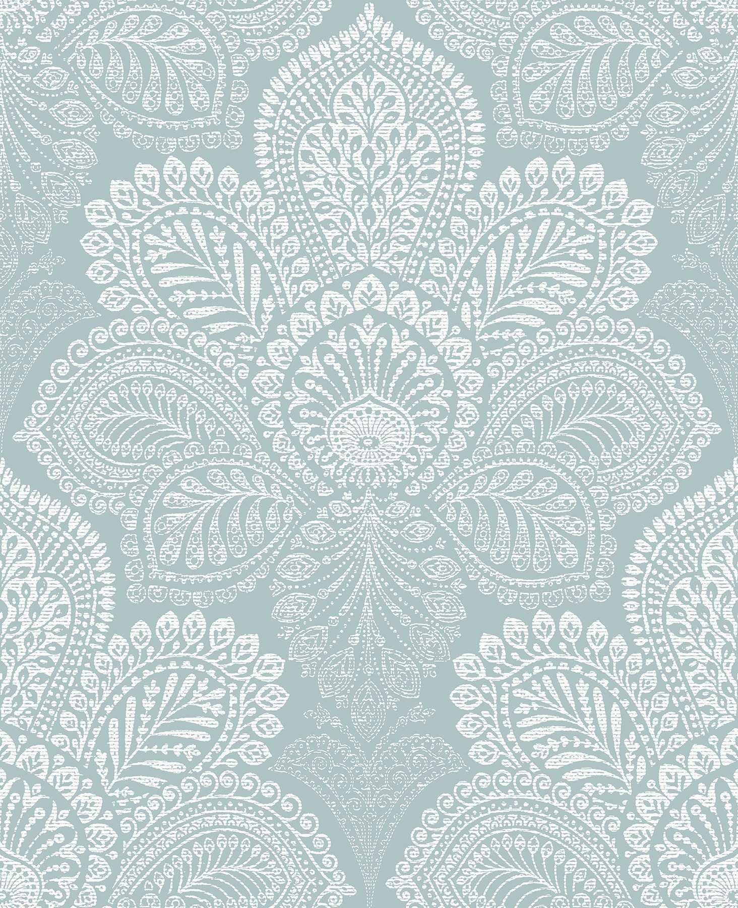 A-Street Prints 2861-25731 Equinox 56.4-Sq. Feet Light Blue Non-woven Medallion Unpasted Wallpaper