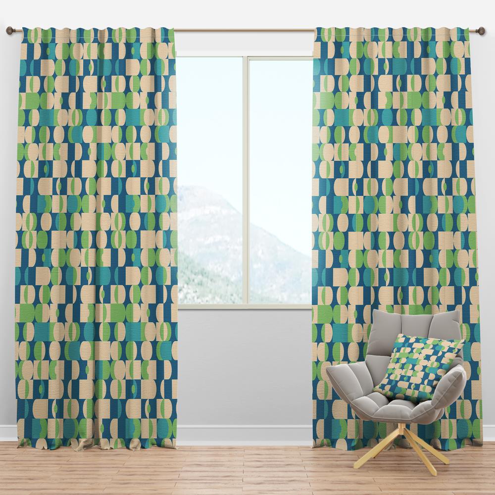 Designart CTN24644-52-120 120-Inches Blue Room darkening Thermal lined Rod pocket Single curtain panel