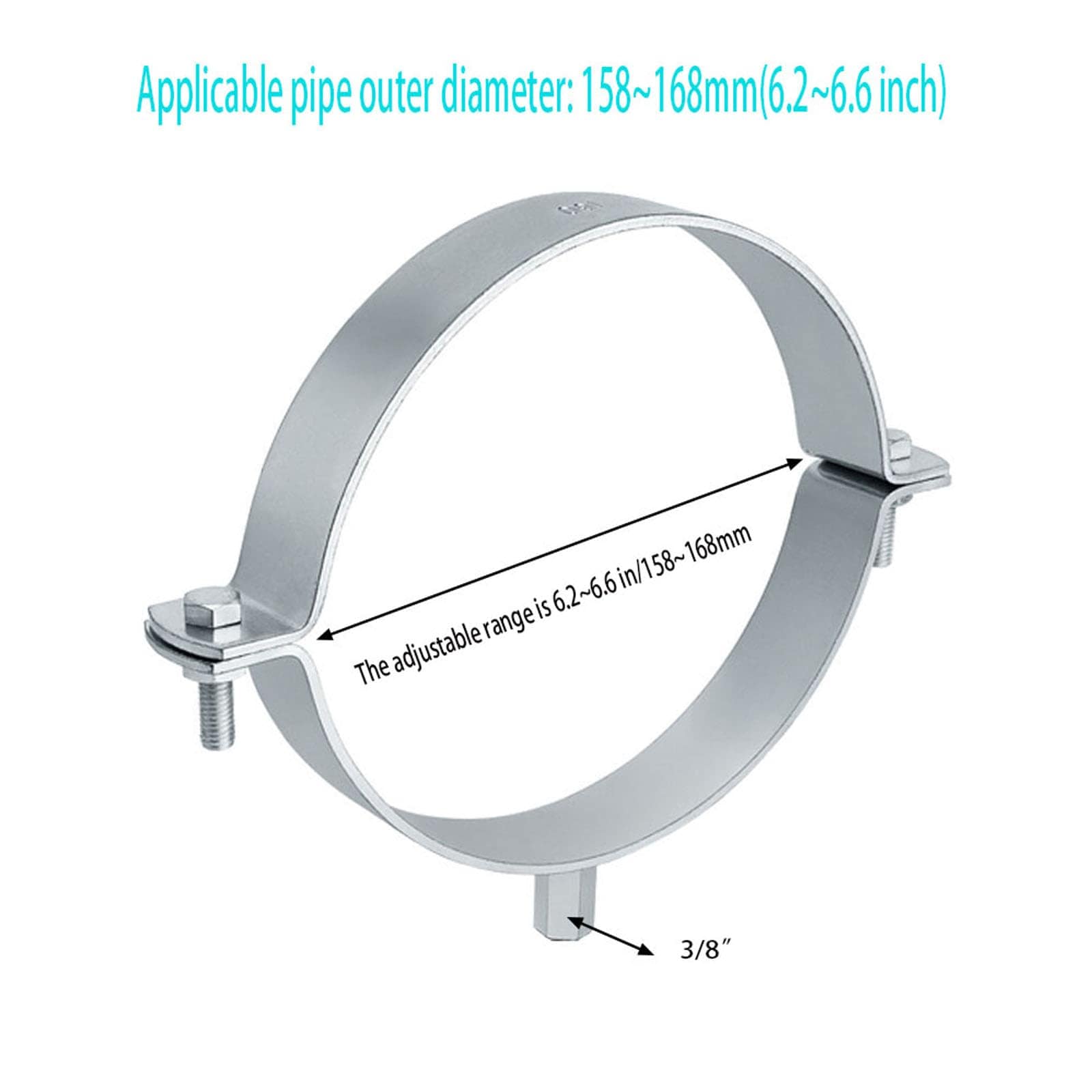Ahfiwaso 4 pcs Six Inch Extension Split Ring Pipe Hanger Galvanized ...