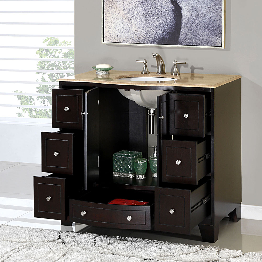 Silkroad Exclusive HYP-0703-T-UWC-40 Bath-Vanity-Combo - View #3