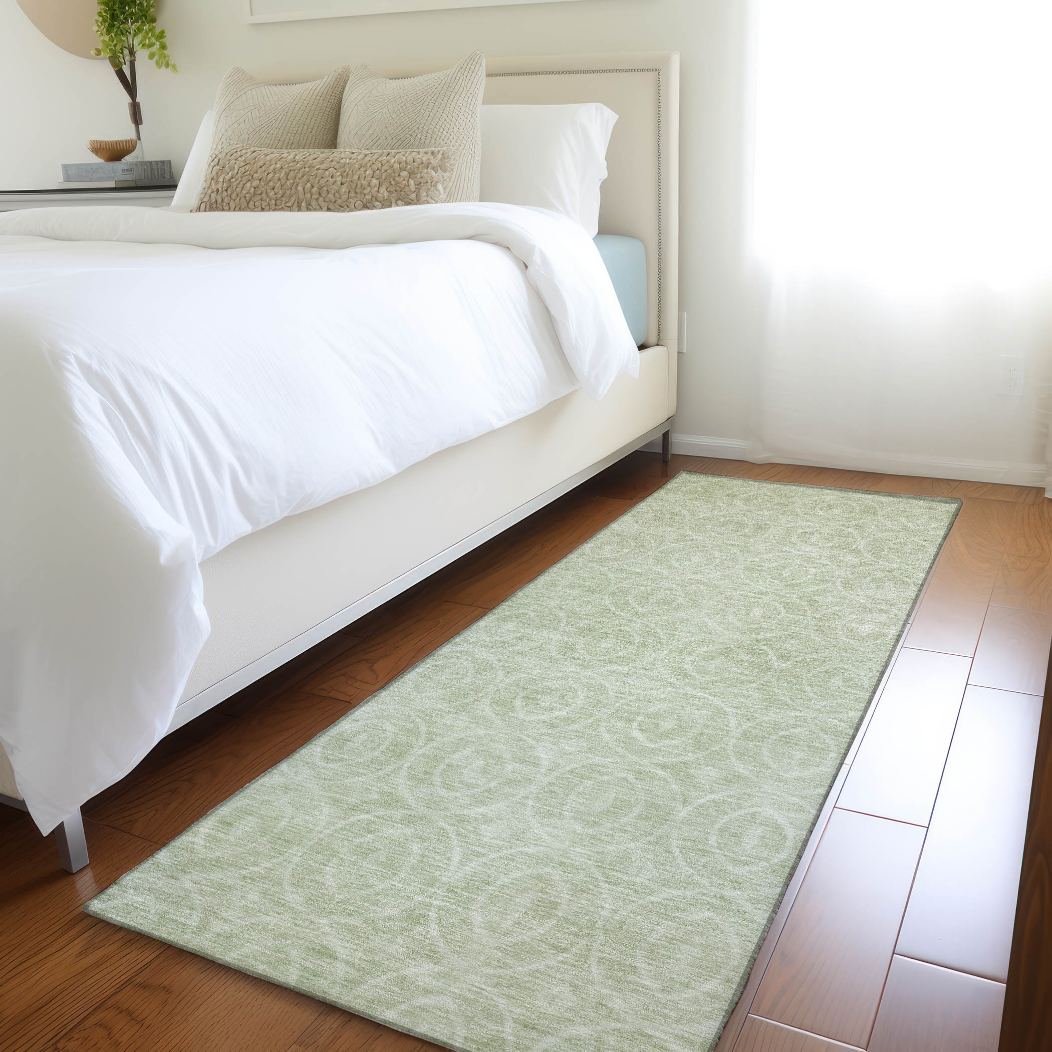 Addison Rugs ACN1227MZ2X8 Chantille ACN1227MZ 2 x 7 (ft) Polyester Mint Rectangular Indoor/Outdoor Geometric Machine washable Runner rug