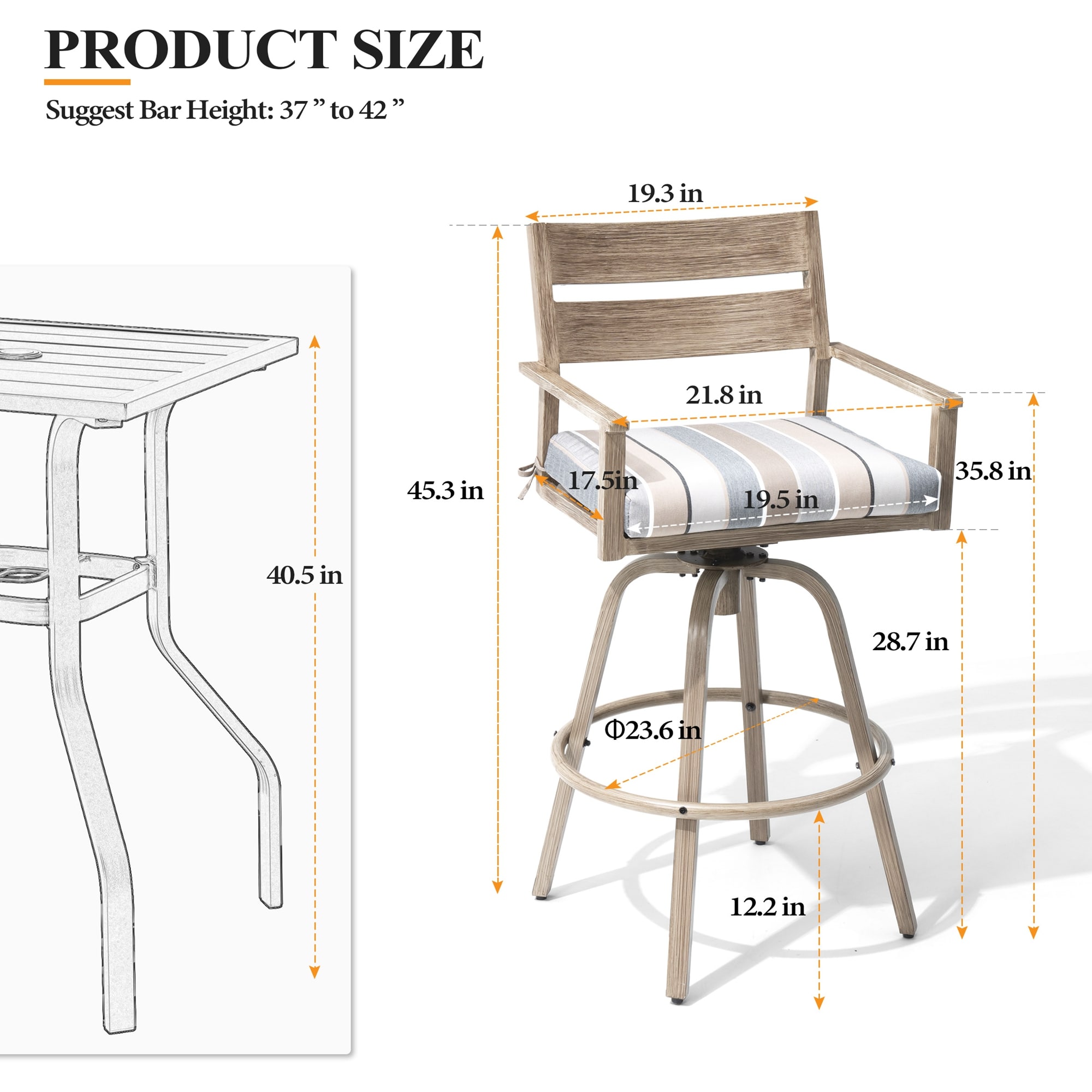 Crestlive Products CL-ST016CHA-2 stools - View #7