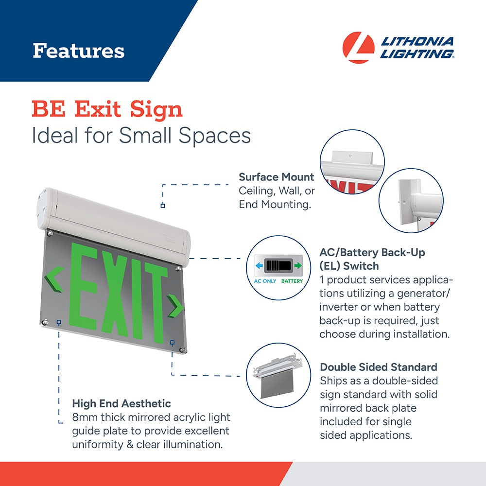 Lithonia Lighting BEWGSMM6 Emergency-Exit-Lighting - View #3