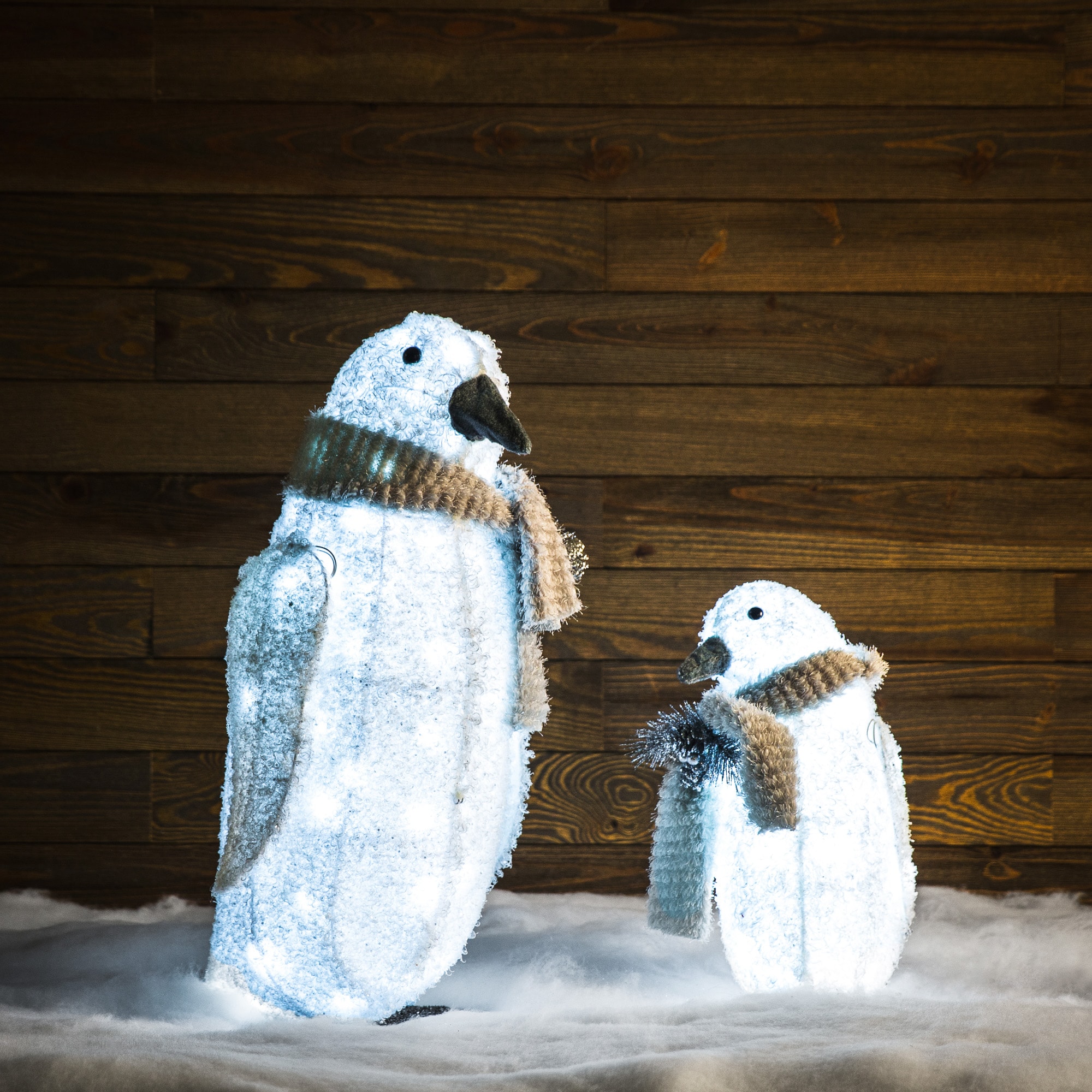 Holiday Living 2-Pack 32-in Lights LED Clear Penguin Sculpture at with
