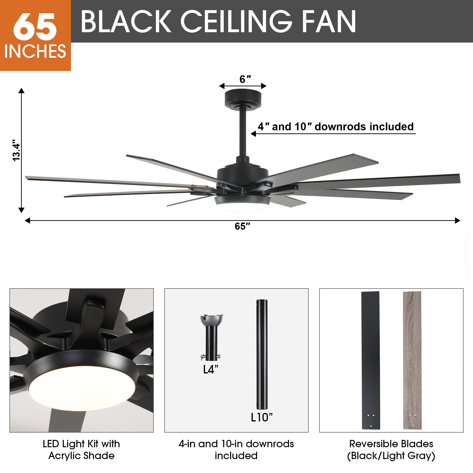 Parrot Uncle F8261BK110V Ceiling-Fans - View #8