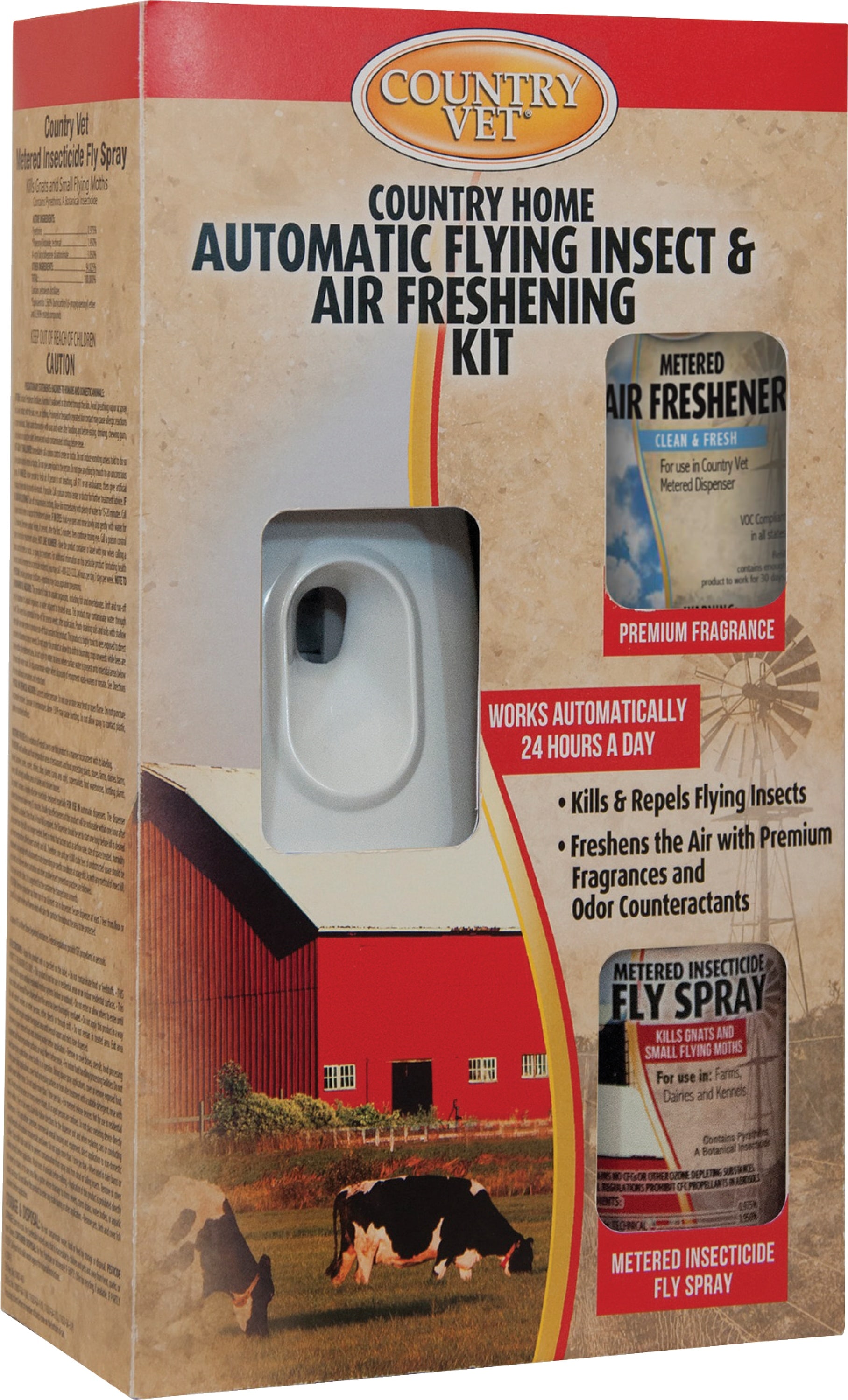 Zep Country Vet Equine Automatic Insect Control Kit - Effective Fly Spray Dispenser