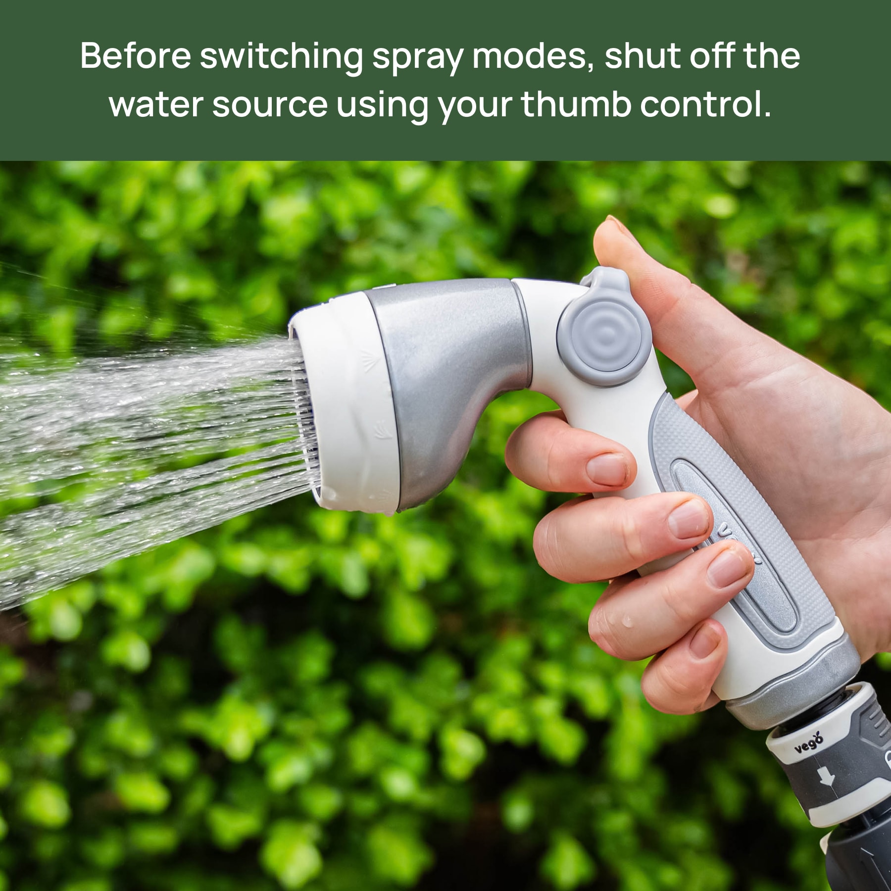 Vego Garden 9-Pattern Thumb Control Trigger Nozzle - Thumbnail 3