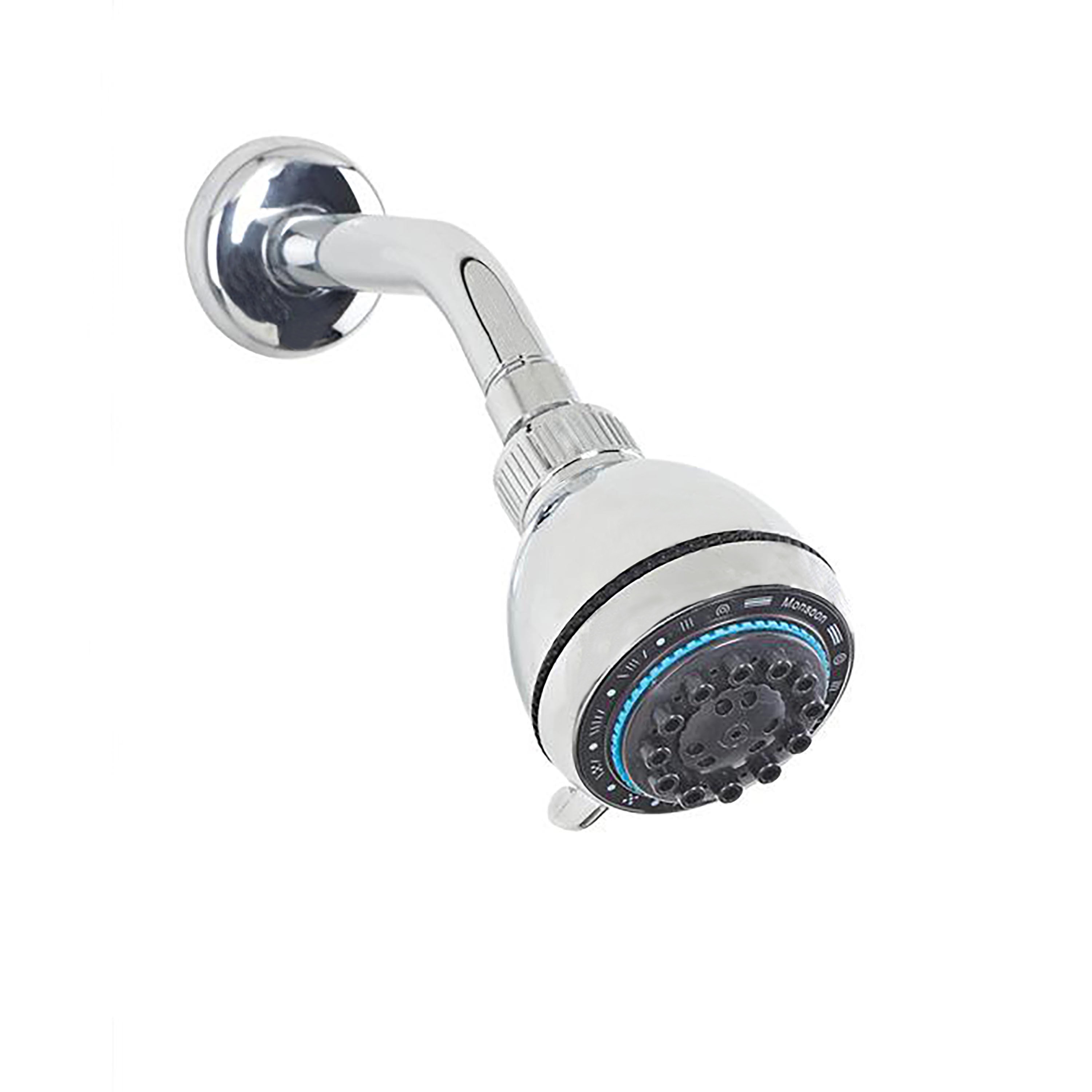 Bath Bliss 3417 8.0 -Spray Chrome 3.14-in Round Fixed High Pressure Shower Head 2.5 GPM