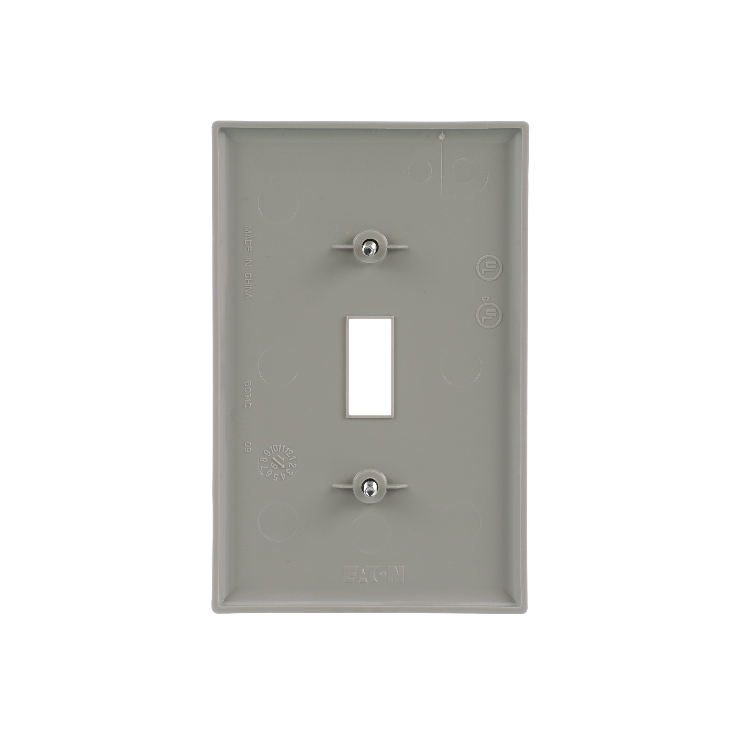 Eaton 1-Gang Midsize Toggle Wall Plate, Gray in the Wall Plates department  at